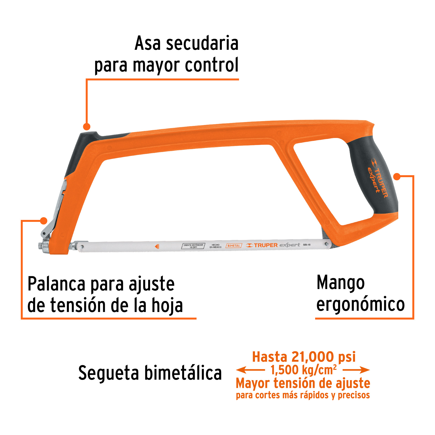 Arco 12" profesional extra pesado de 1 kg, TRUPER EXPERT TRUPER