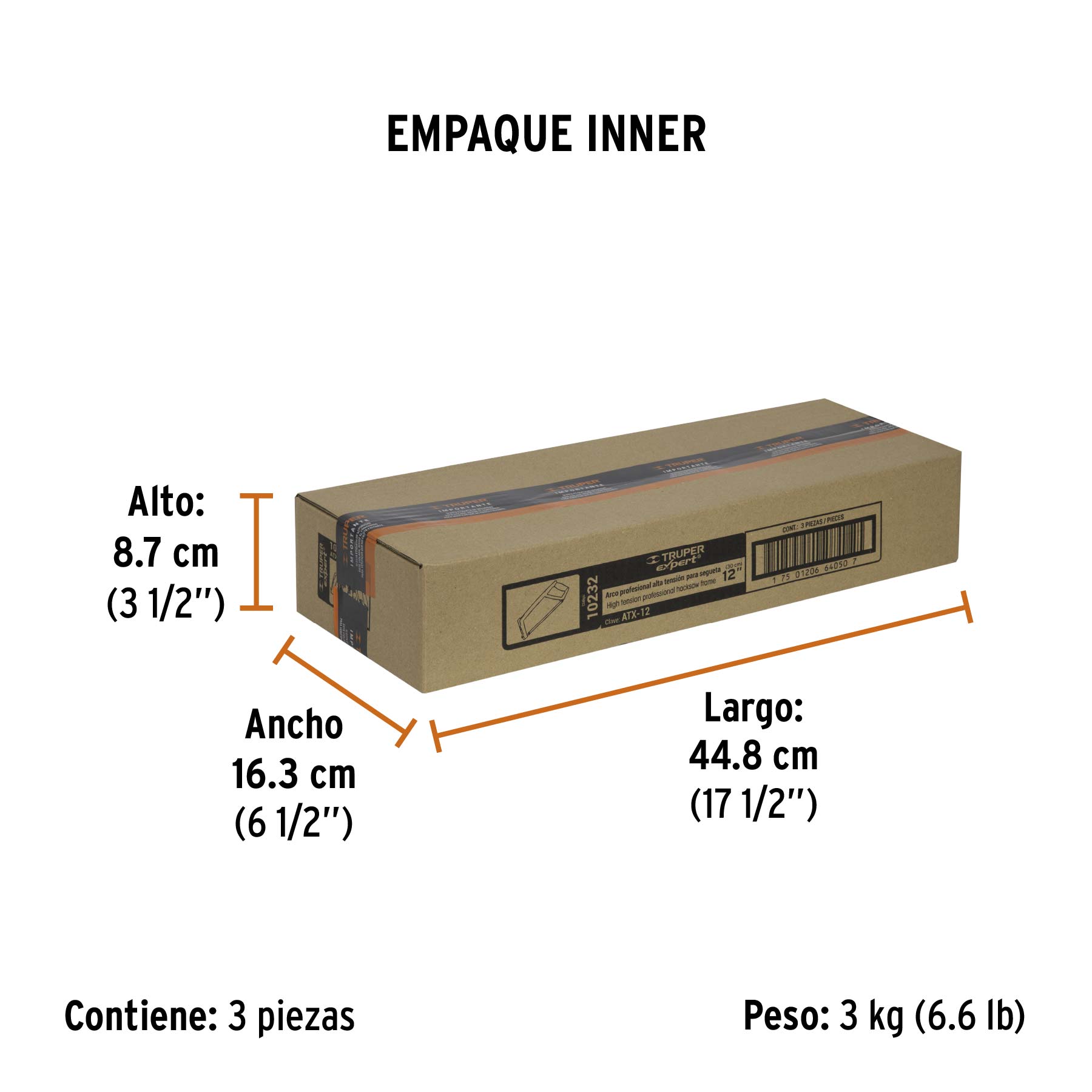 Arco 12" profesional extra pesado de 1 kg, TRUPER EXPERT TRUPER
