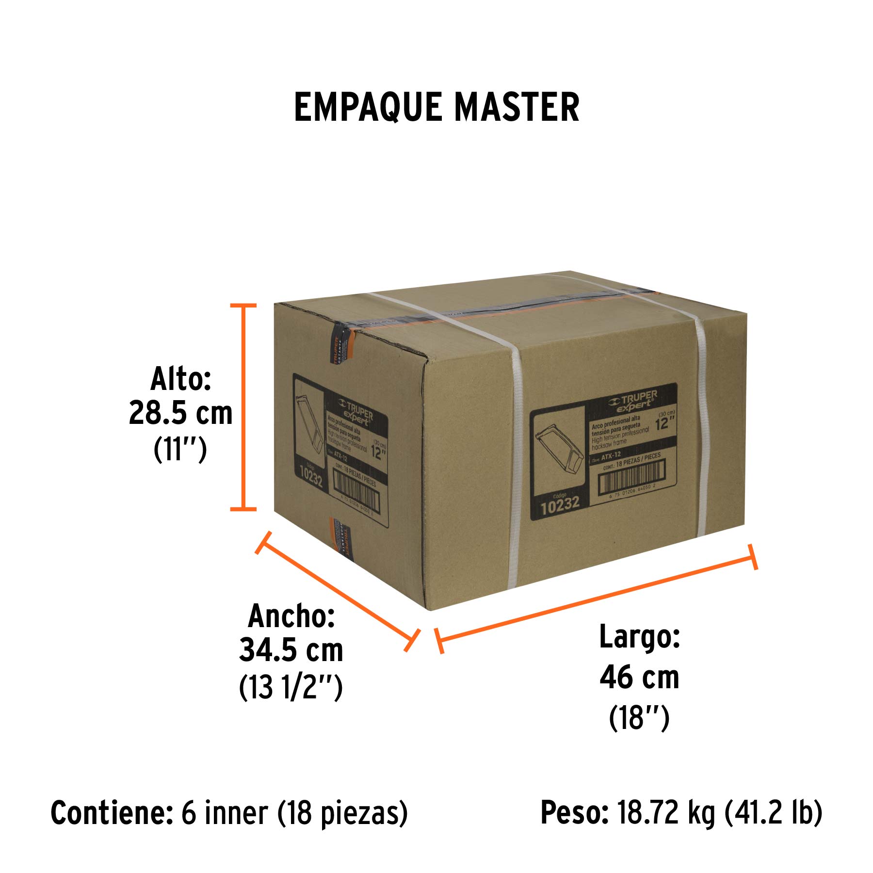 Arco 12" profesional extra pesado de 1 kg, TRUPER EXPERT TRUPER