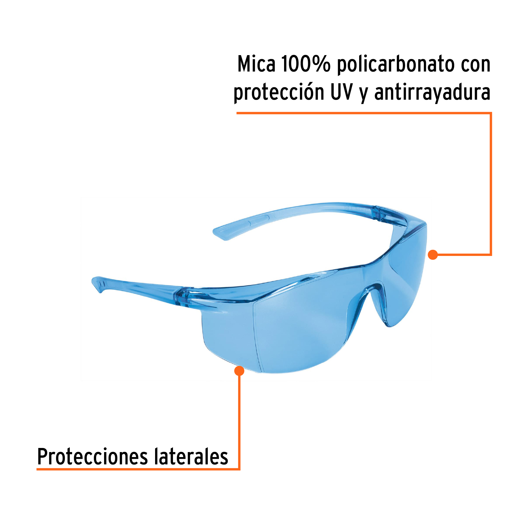 Lentes de seguridad azules, TRUPER Ultralite TRUPER