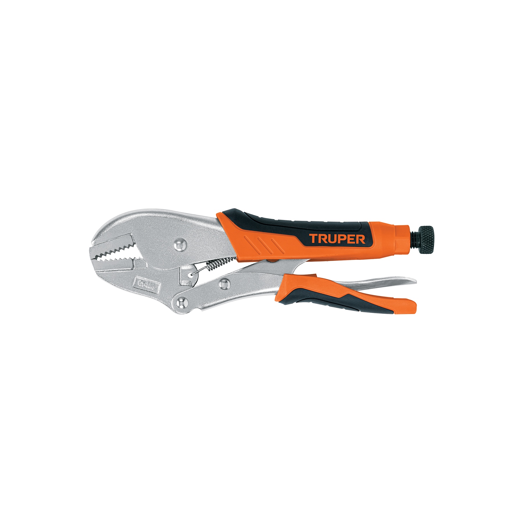 Pinza de presión 10" mordaza recta mango de vinil, TRUPER TRUPER