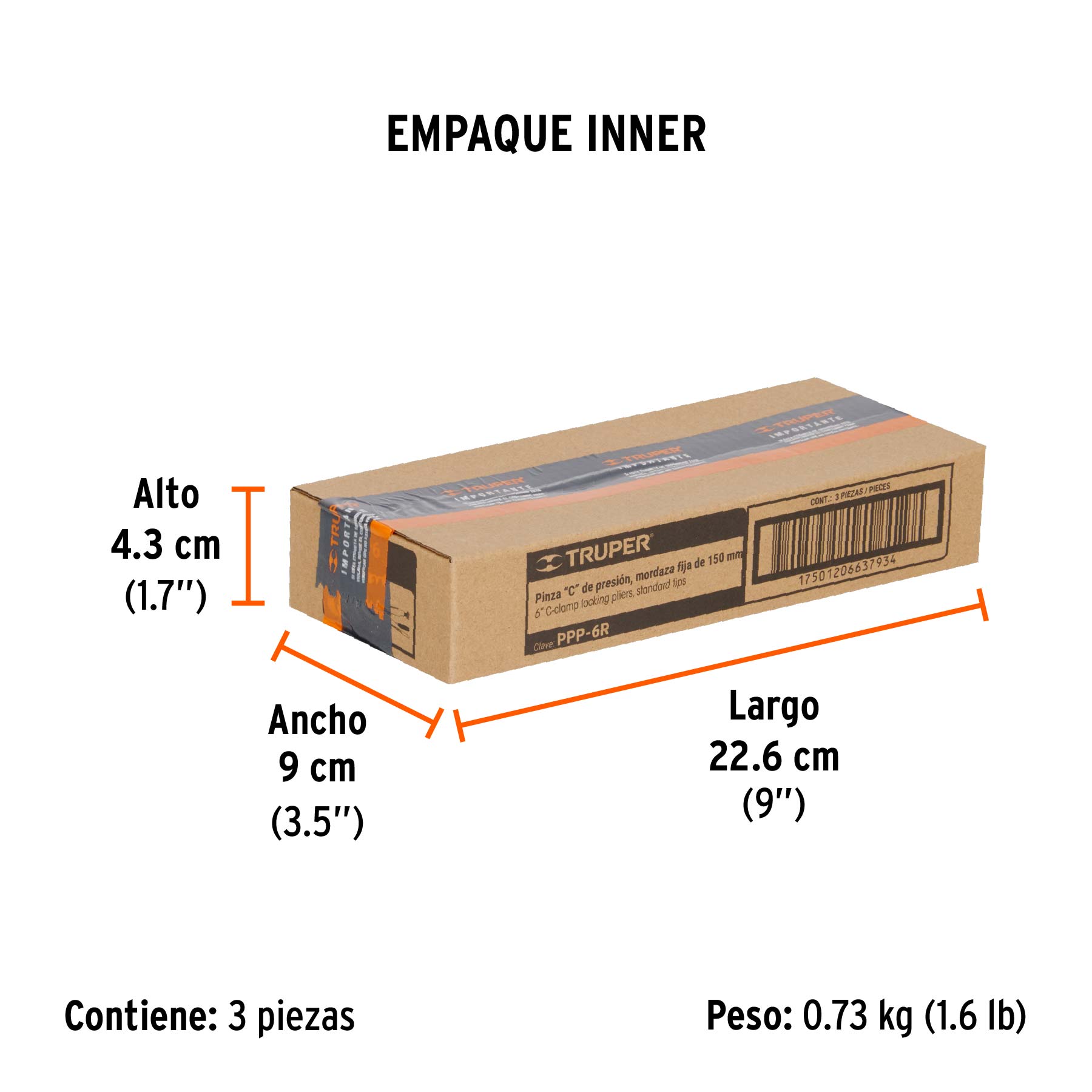 ALICATE TIPO C MORDAZA FIJA PPP-6R TRUPER 17416 TRUPER