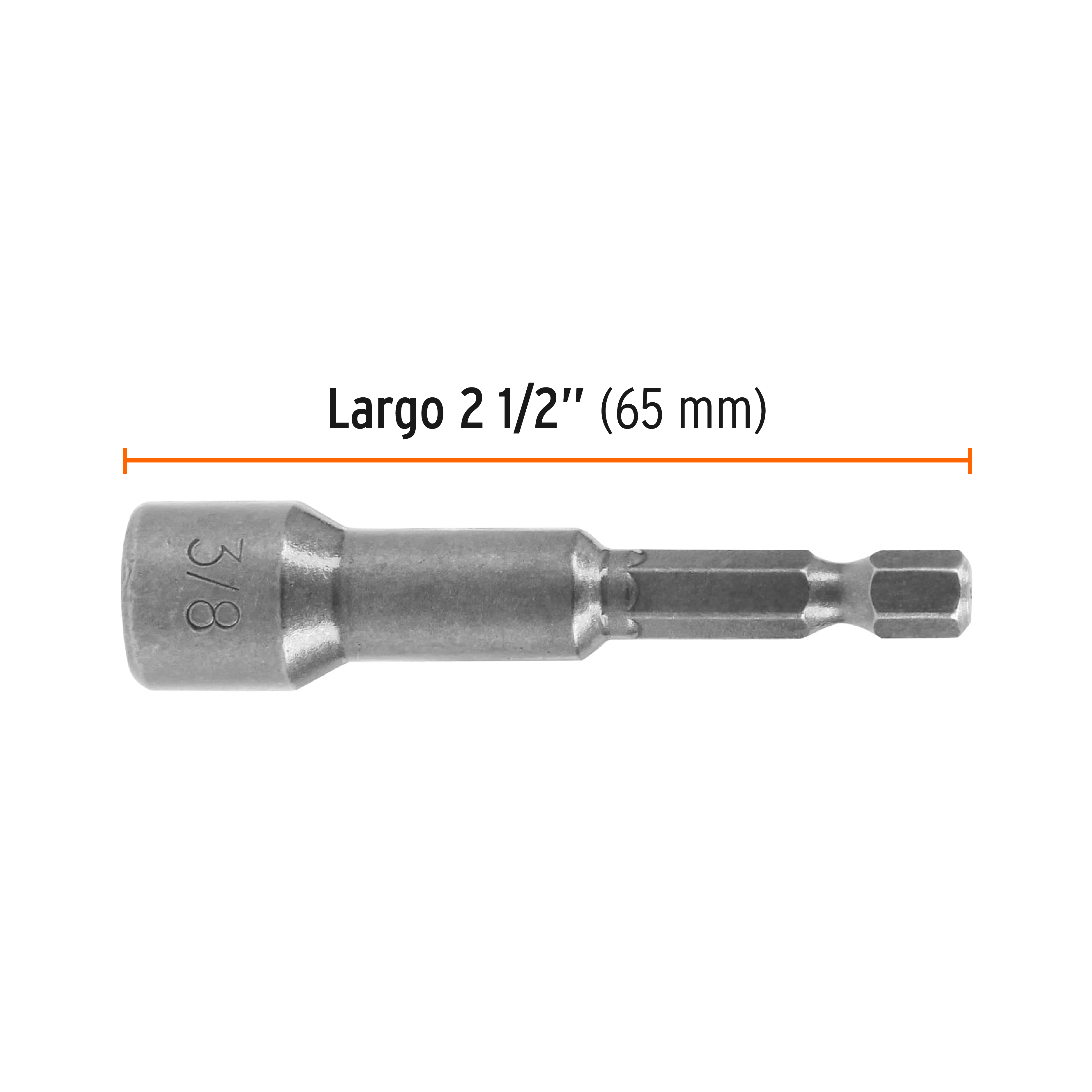 Estuche con 5 dados magnéticos de 3/8" largo 2-1/2", EXPERT TRUPER