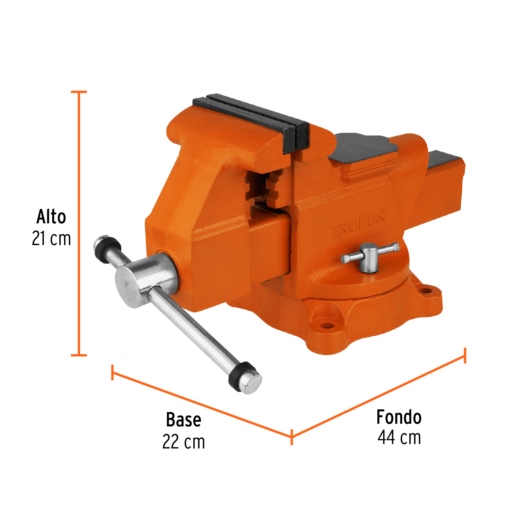 Tornillo de banco 5" uso industrial de hierro nodular TRUPER