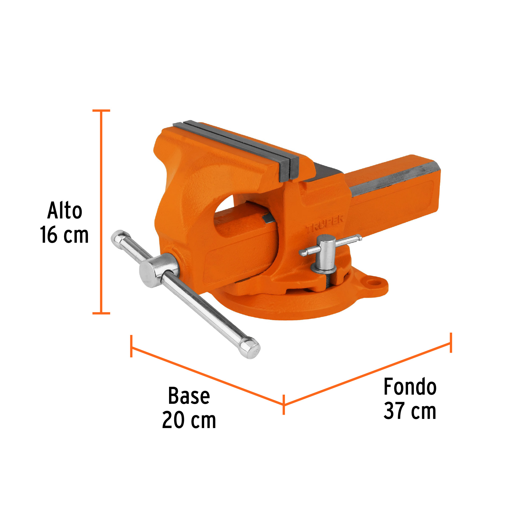 Tornillo de banco 6" tipo europeo de hierro nodular, TRUPER TRUPER