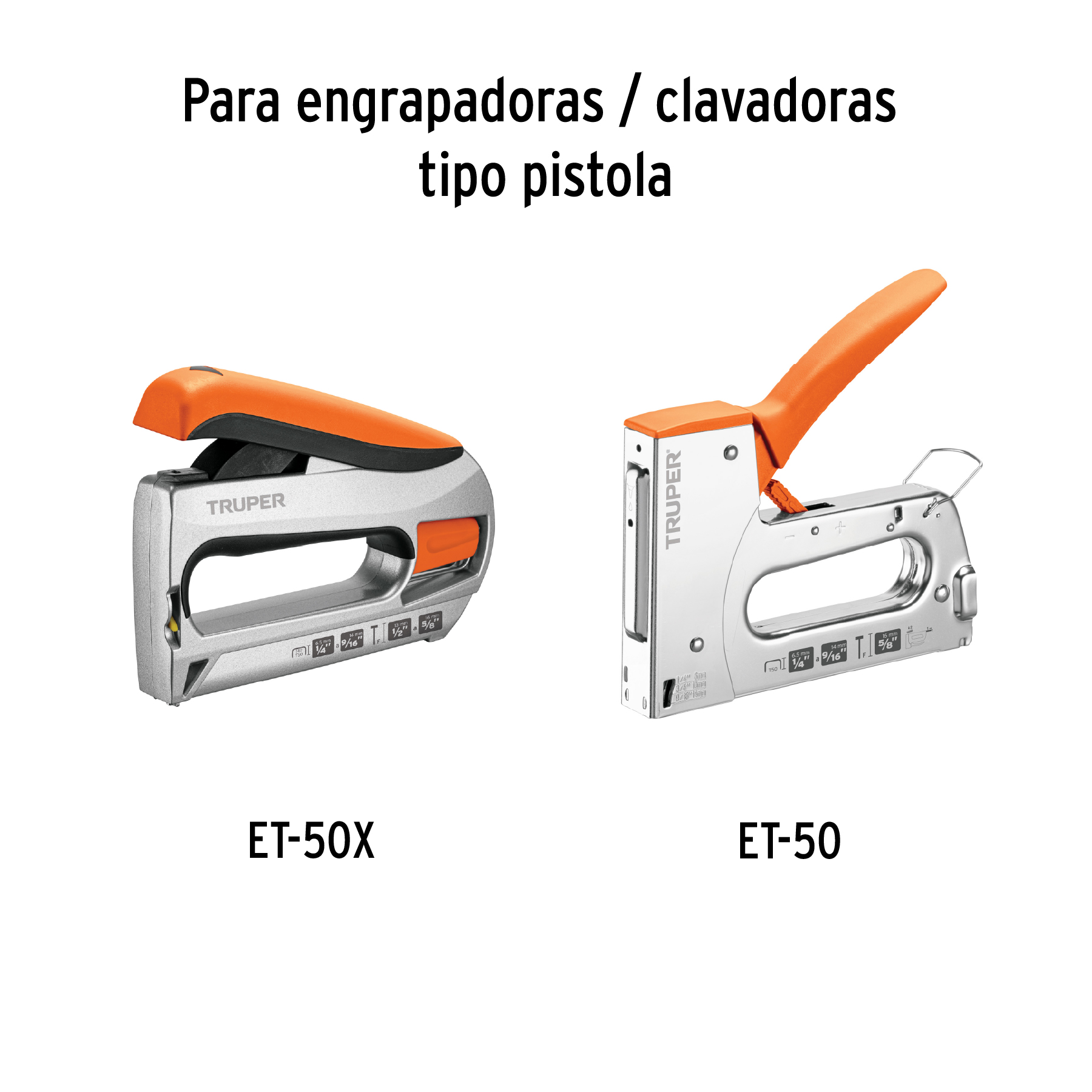 1000 grapas 1/4" corona 10.6mm, para ET-50X, ET-50 y EM-50 TRUPER