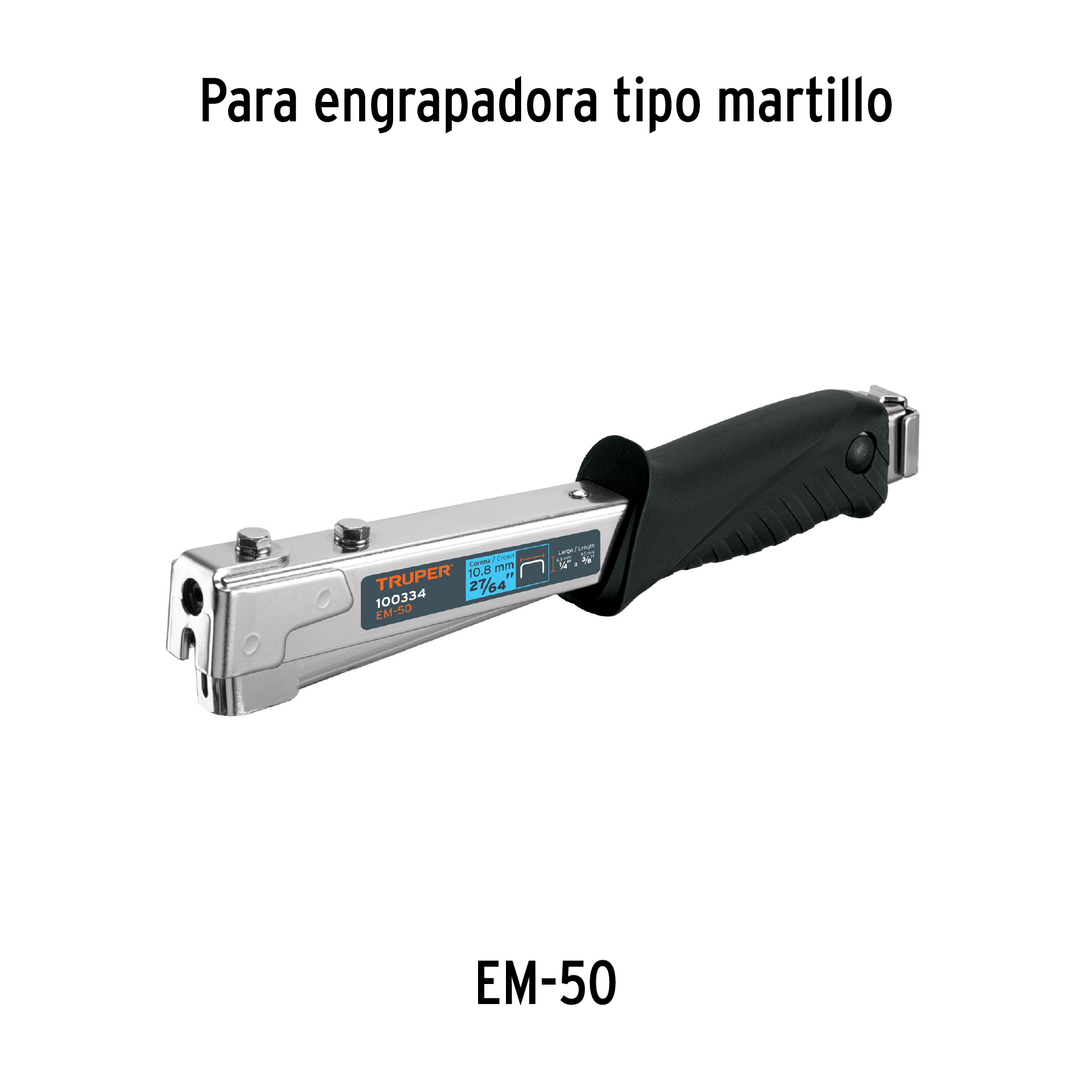 1000 grapas 1/4" corona 10.6mm, para ET-50X, ET-50 y EM-50 TRUPER