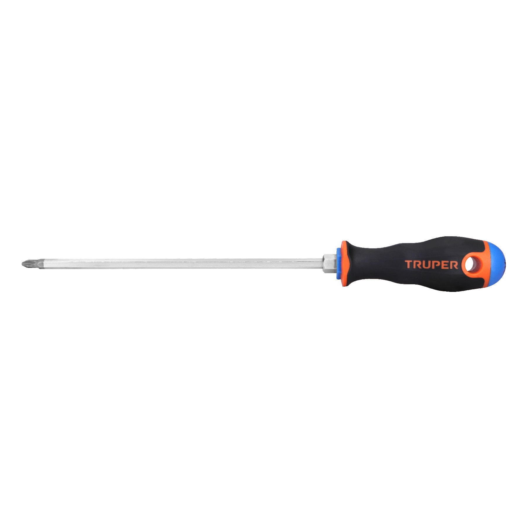 Desarmador de cruz 1/4" x 8" mango Comfort Grip, TRUPER TRUPER
