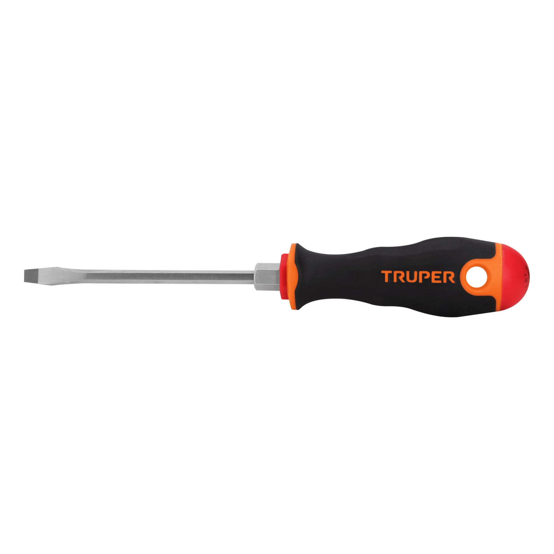 Desarmador plano 3/16" x 4" mango Comfort Grip, TRUPER TRUPER