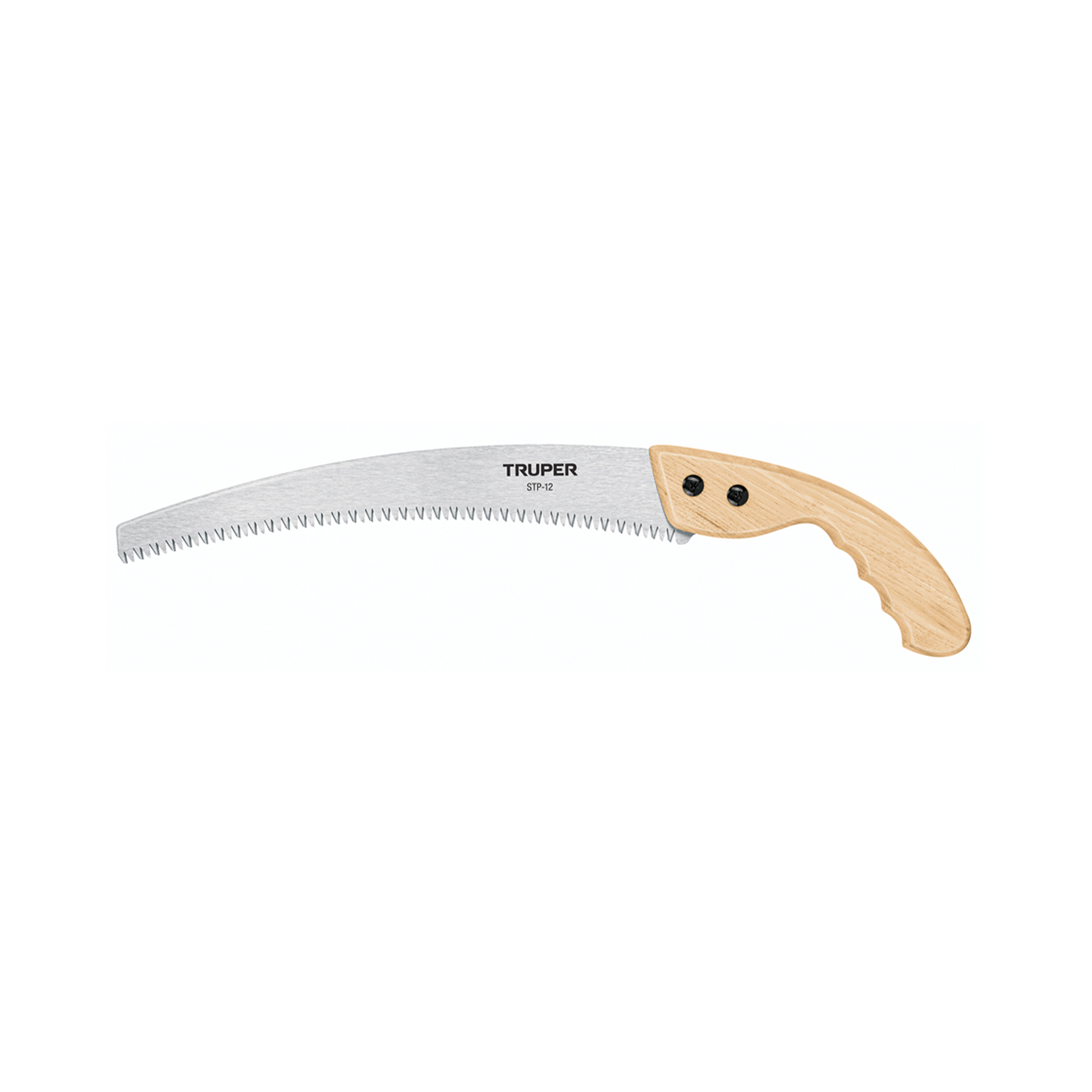 Serrucho de poda 12",hoja curva,6 DPP, mango madera, TRUPER TRUPER