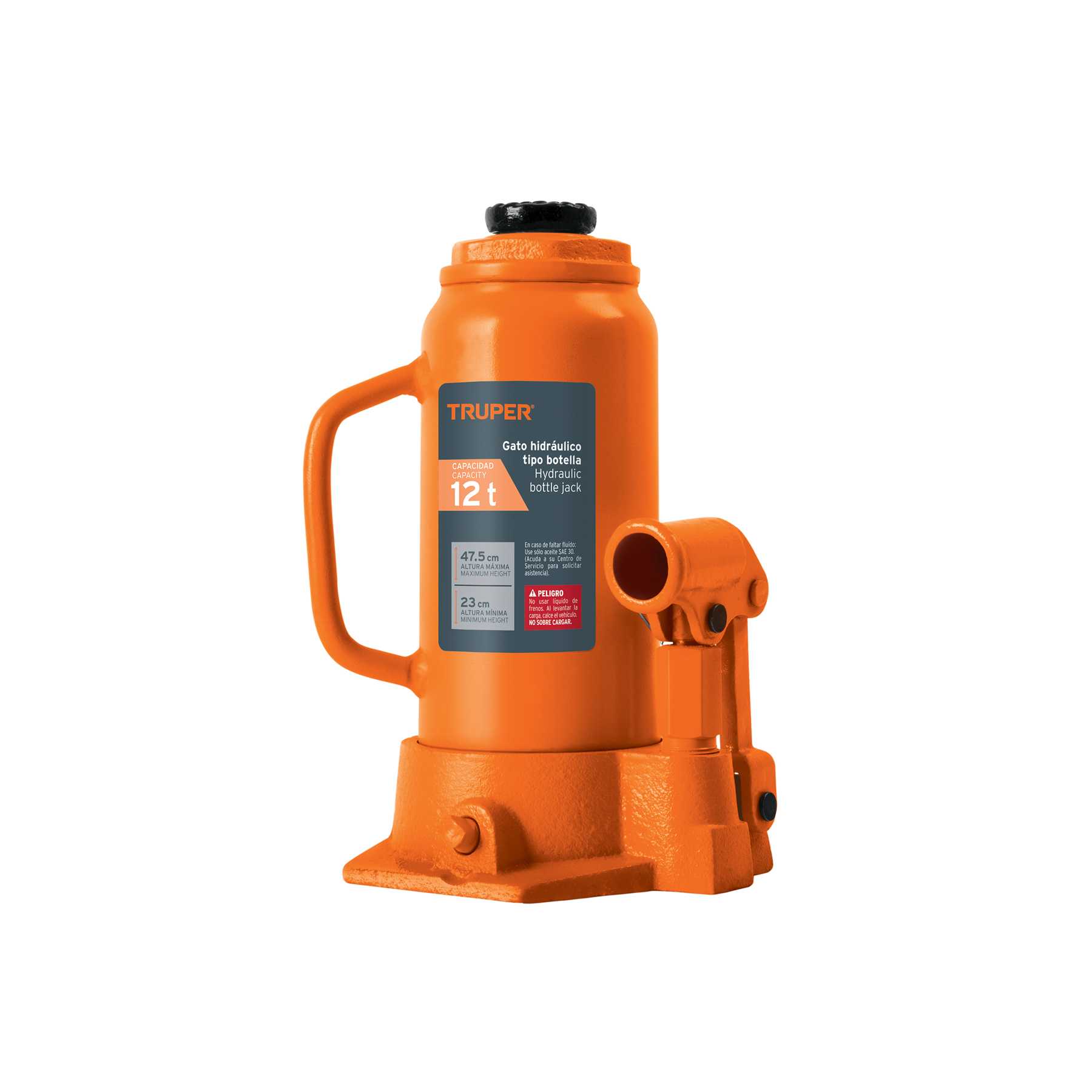 Gato hidráulico de botella de 12 Ton, TRUPER TRUPER