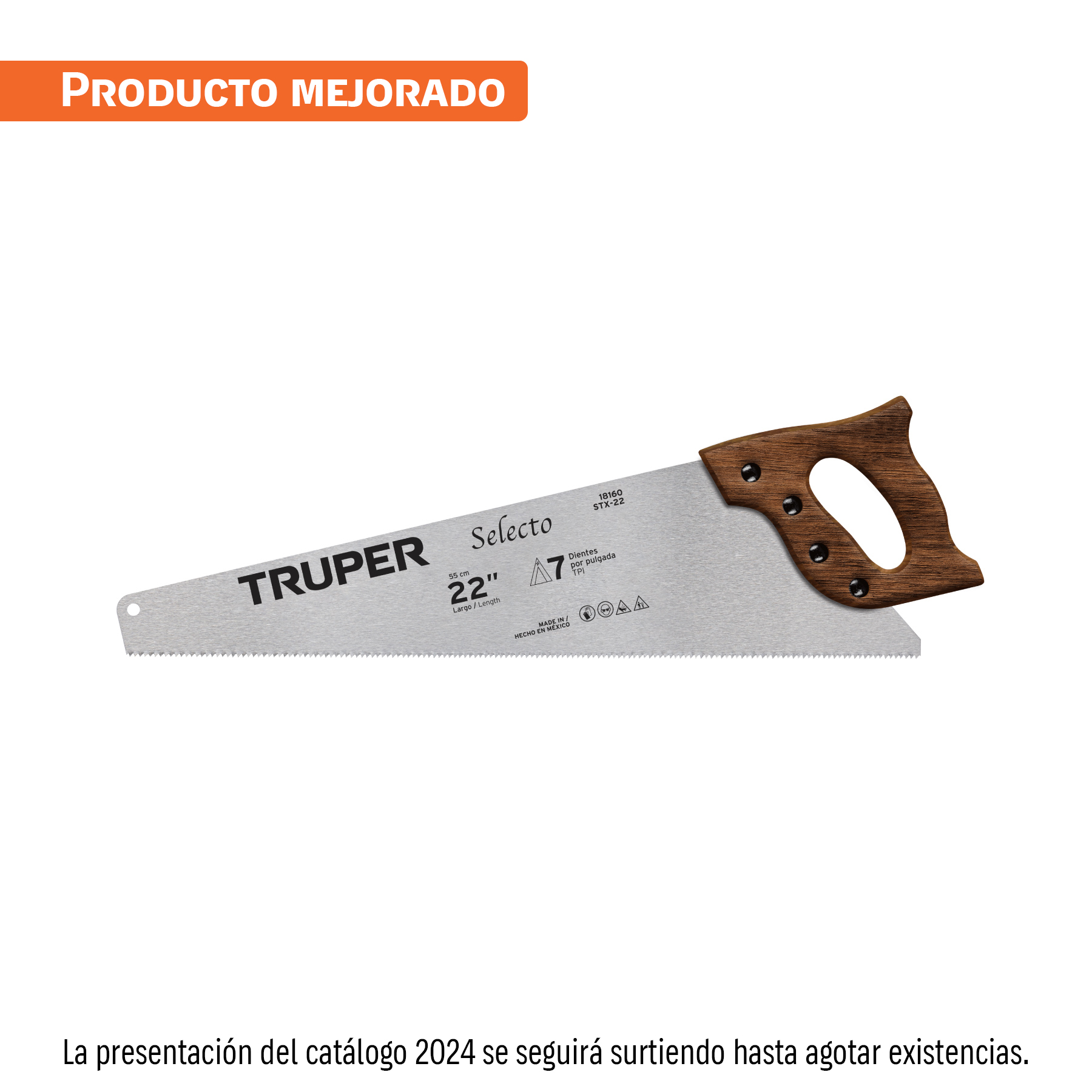 Serrucho 22" Selecto, 7 DPP, TRUPER TRUPER