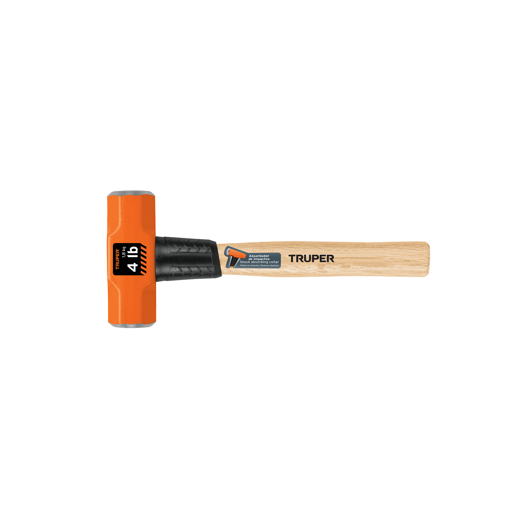 Marro octagonal 4 lb, mango de madera 12", TRUPER TRUPER