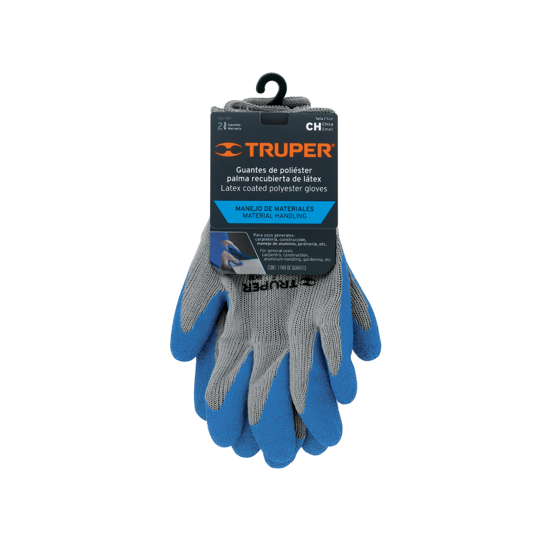 Guantes de poliéster recubiertos de látex, CH, TRUPER TRUPER