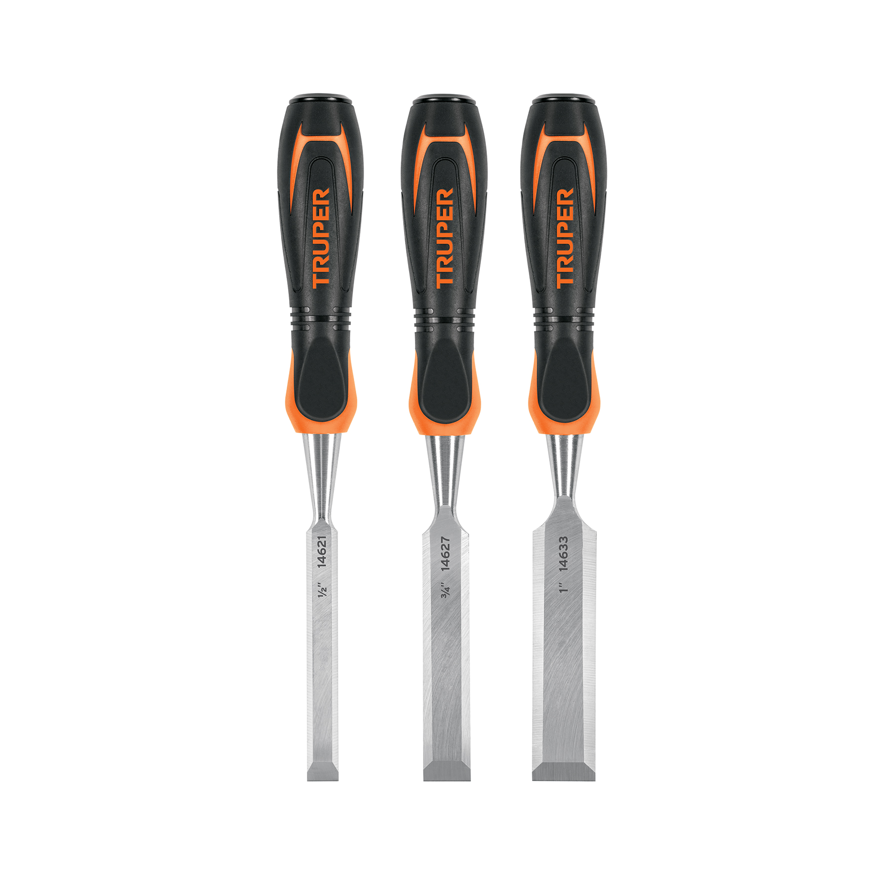 Juego de 3 formones mango Comfort Grip, TRUPER TRUPER