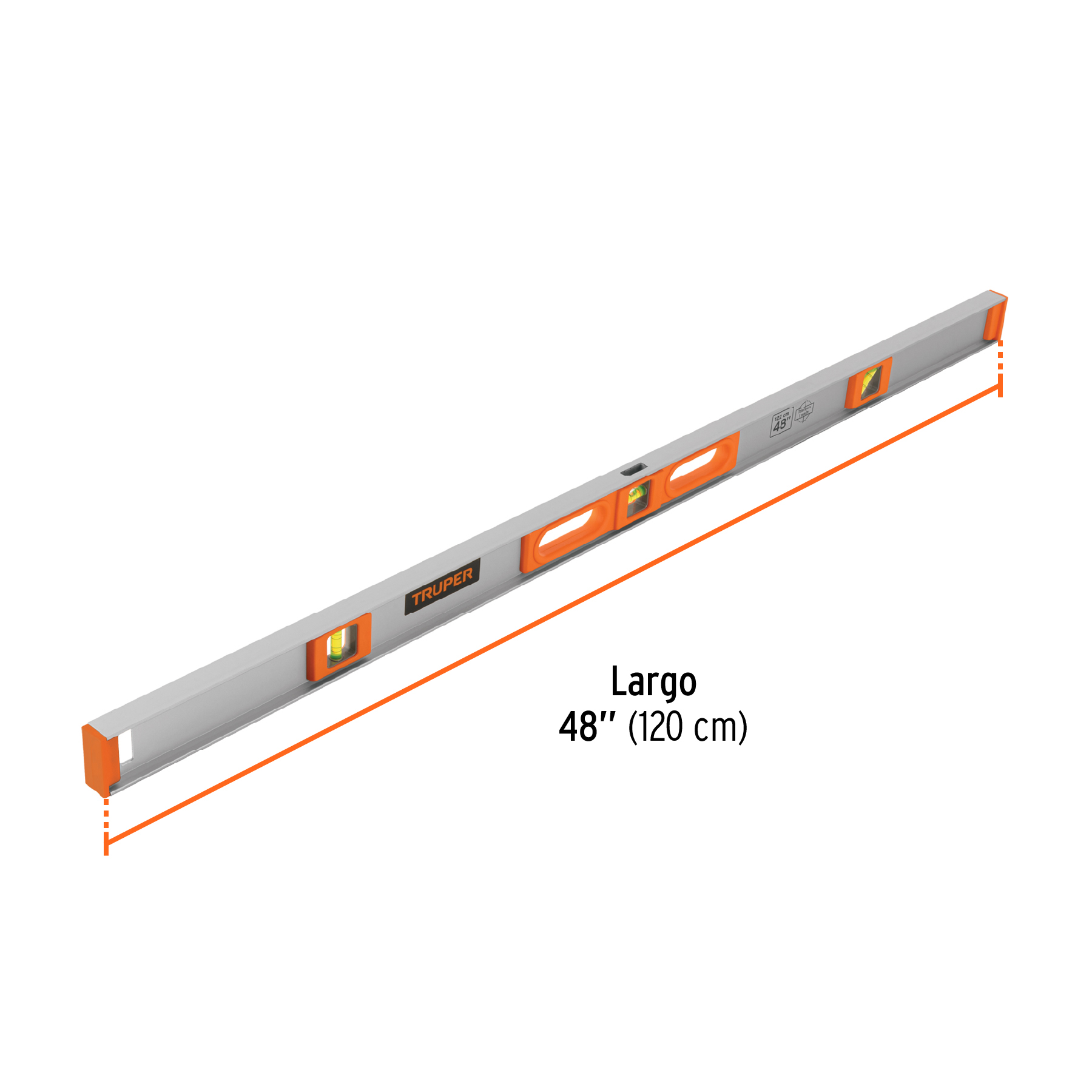 Nivel profesional de 48" con protección de ABS, TRUPER TRUPER