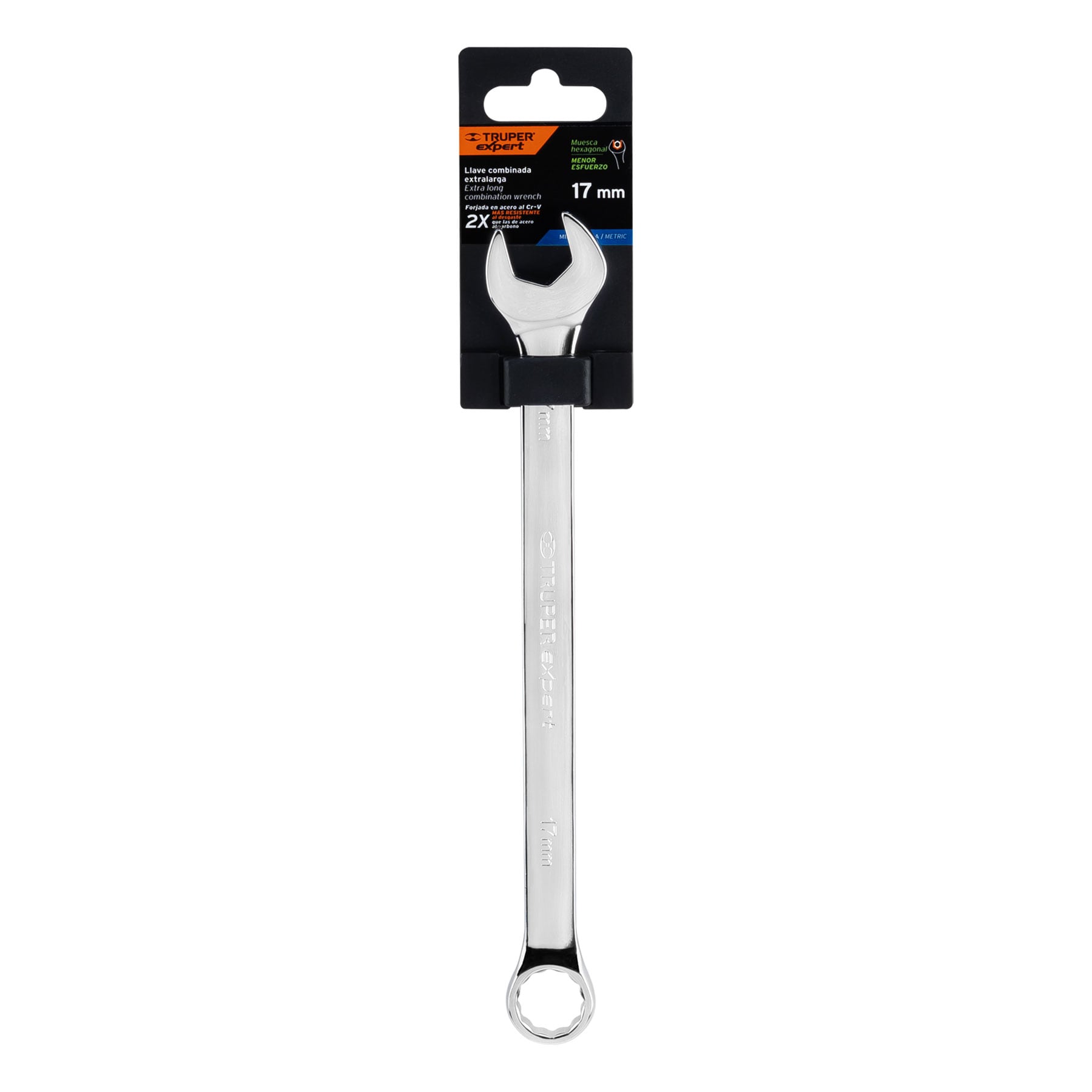 Llave combinada extralarga 17 mm x 259 mm de largo, EXPERT TRUPER
