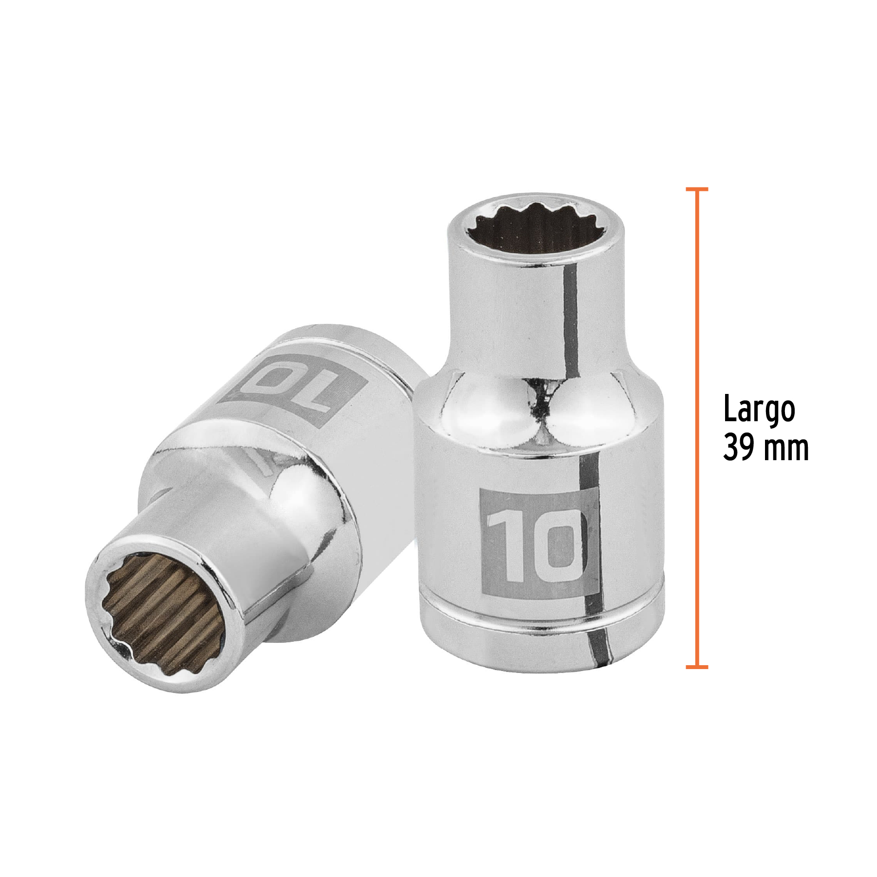 Dado de 10 mm, 12 puntas, cuadro 1/2", TRUPER TRUPER