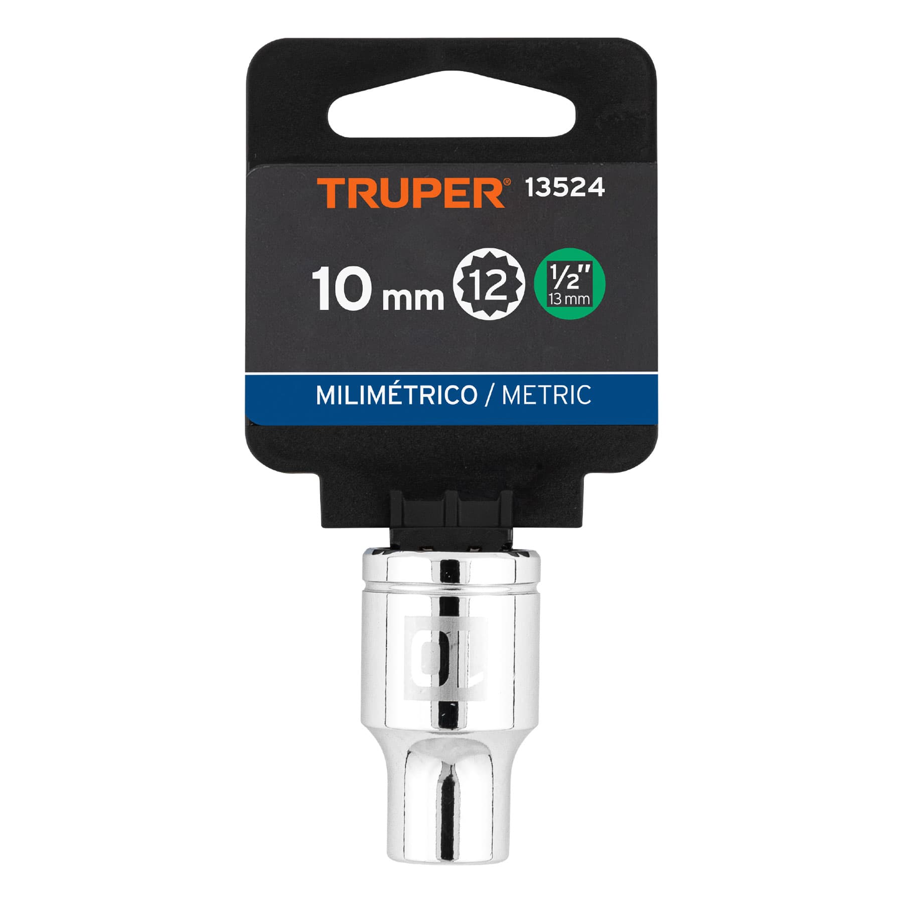 Dado de 10 mm, 12 puntas, cuadro 1/2", TRUPER TRUPER