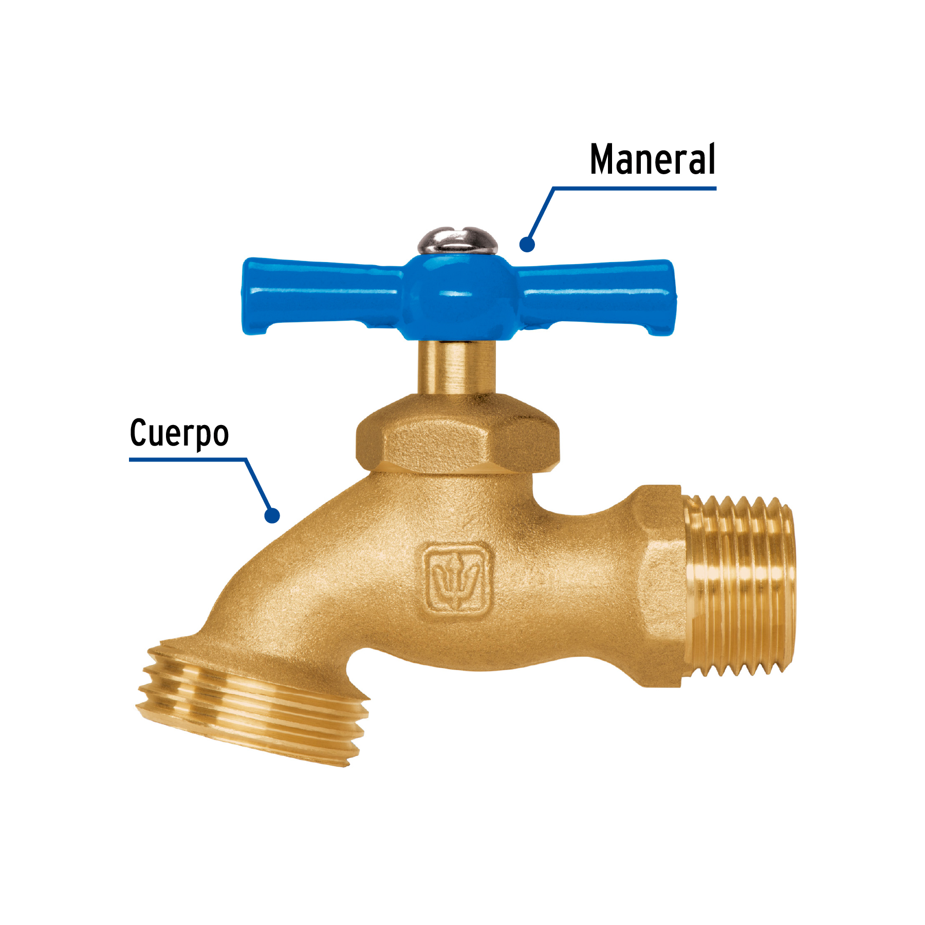 Llave para manguera, latón, 120g, 1/2", blíster, FOSET TRUPER