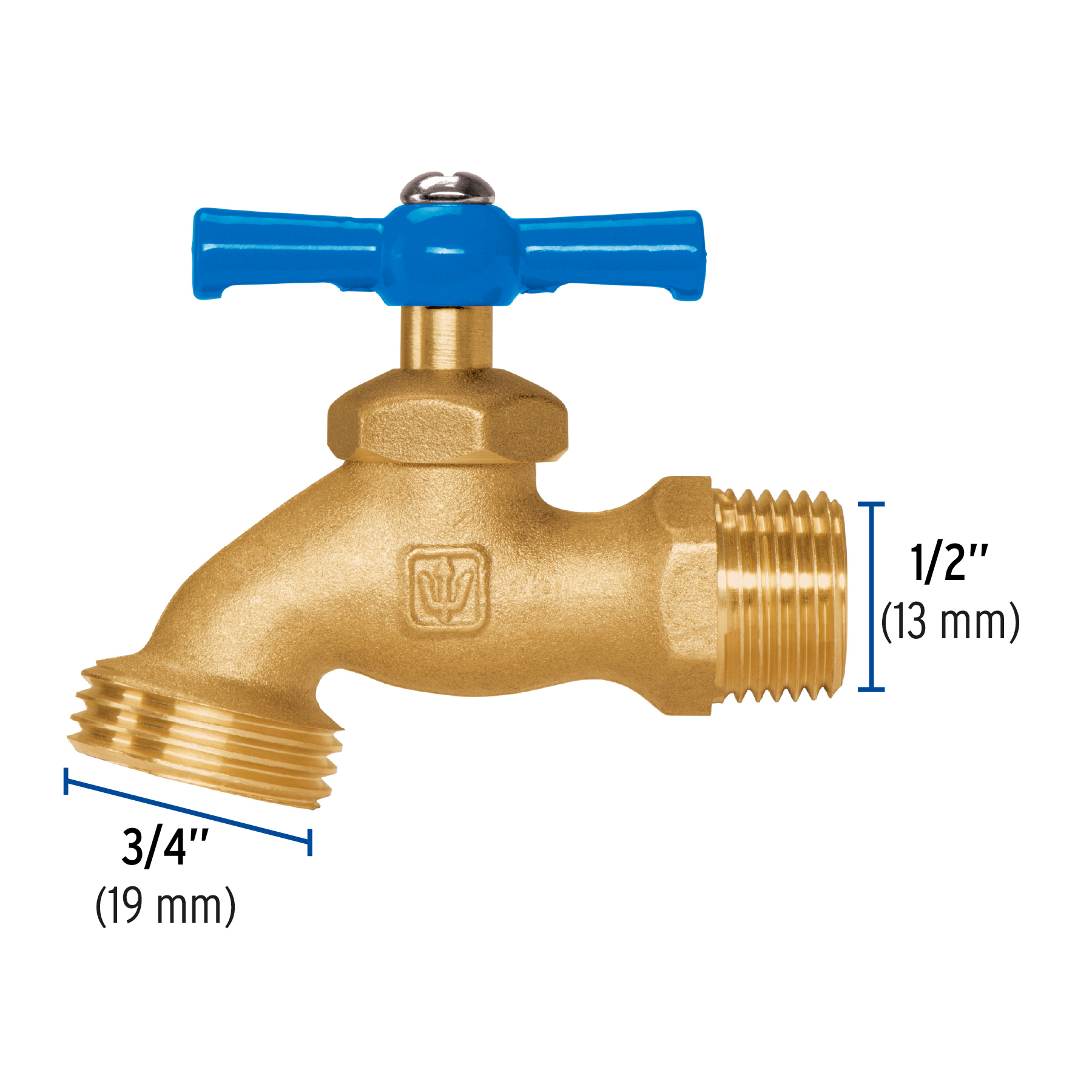 Llave para manguera, latón, 120g, 1/2", blíster, FOSET TRUPER