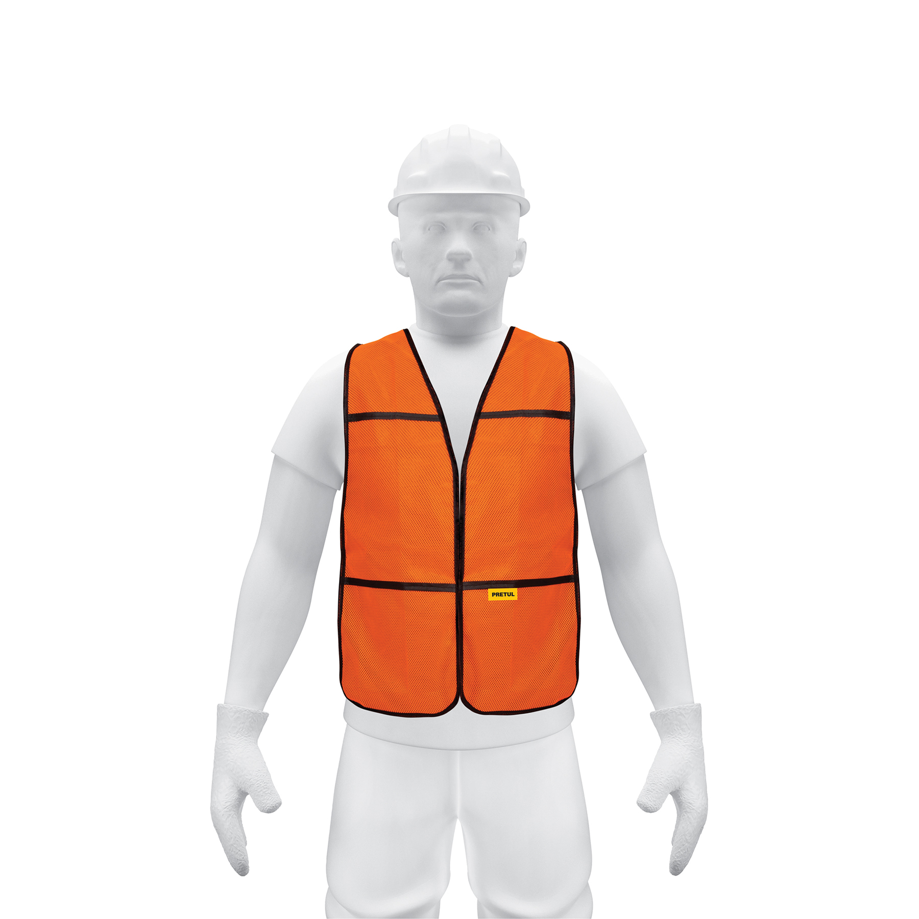 Chaleco de seguridad, uso de día, naranja, PRETUL TRUPER