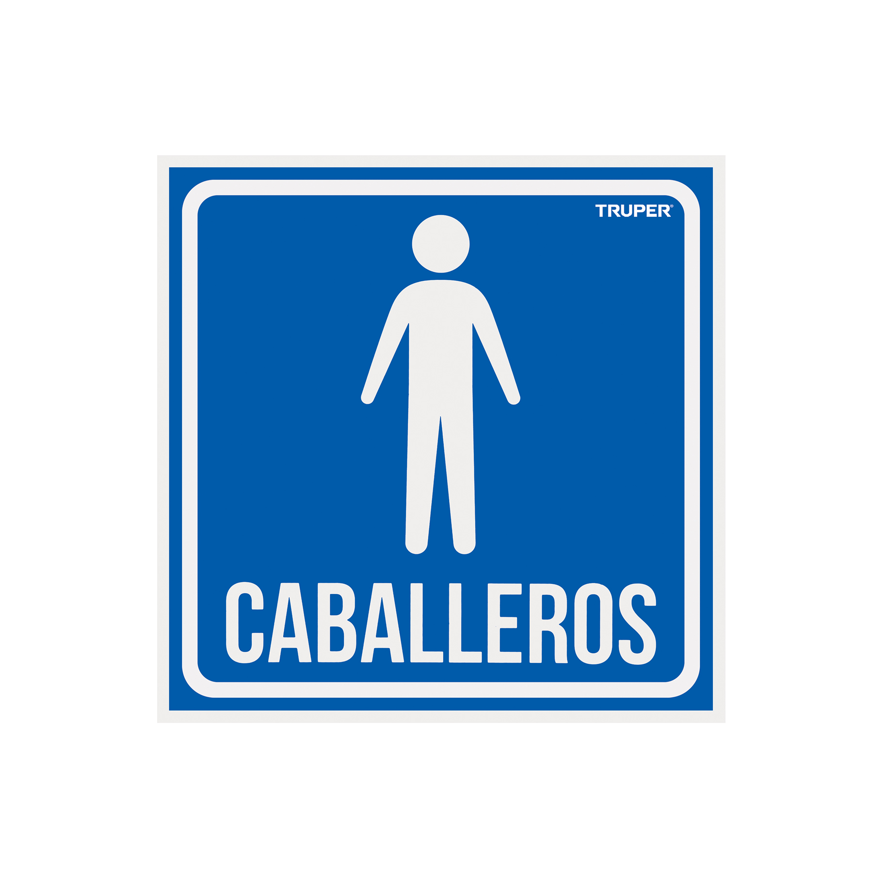 Letrero de señalización "CABALLEROS", 19 x 19 cm, TRUPER TRUPER