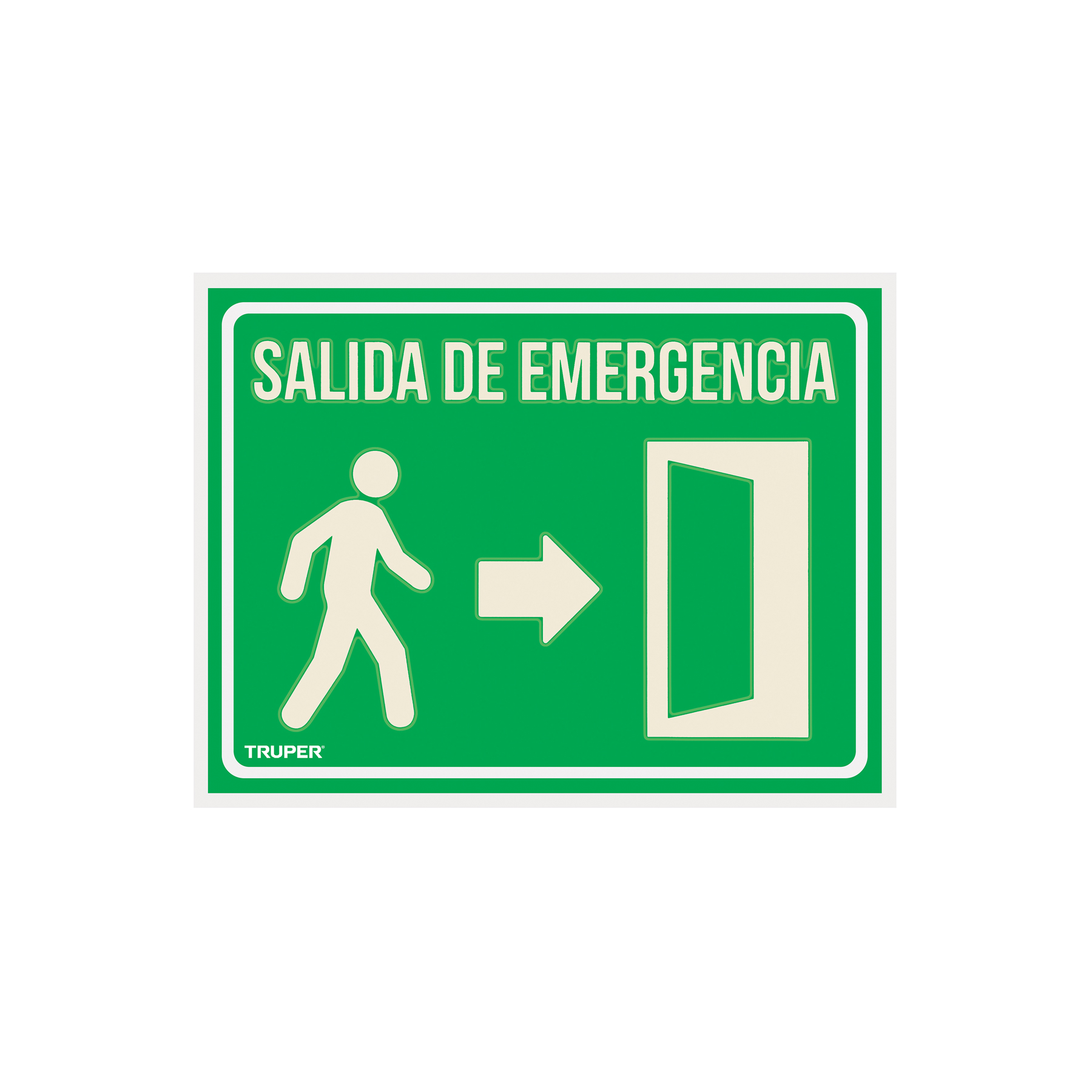 Letrero de señalización "SALIDA DE EMERGENCIA", 21 x 28 cm TRUPER