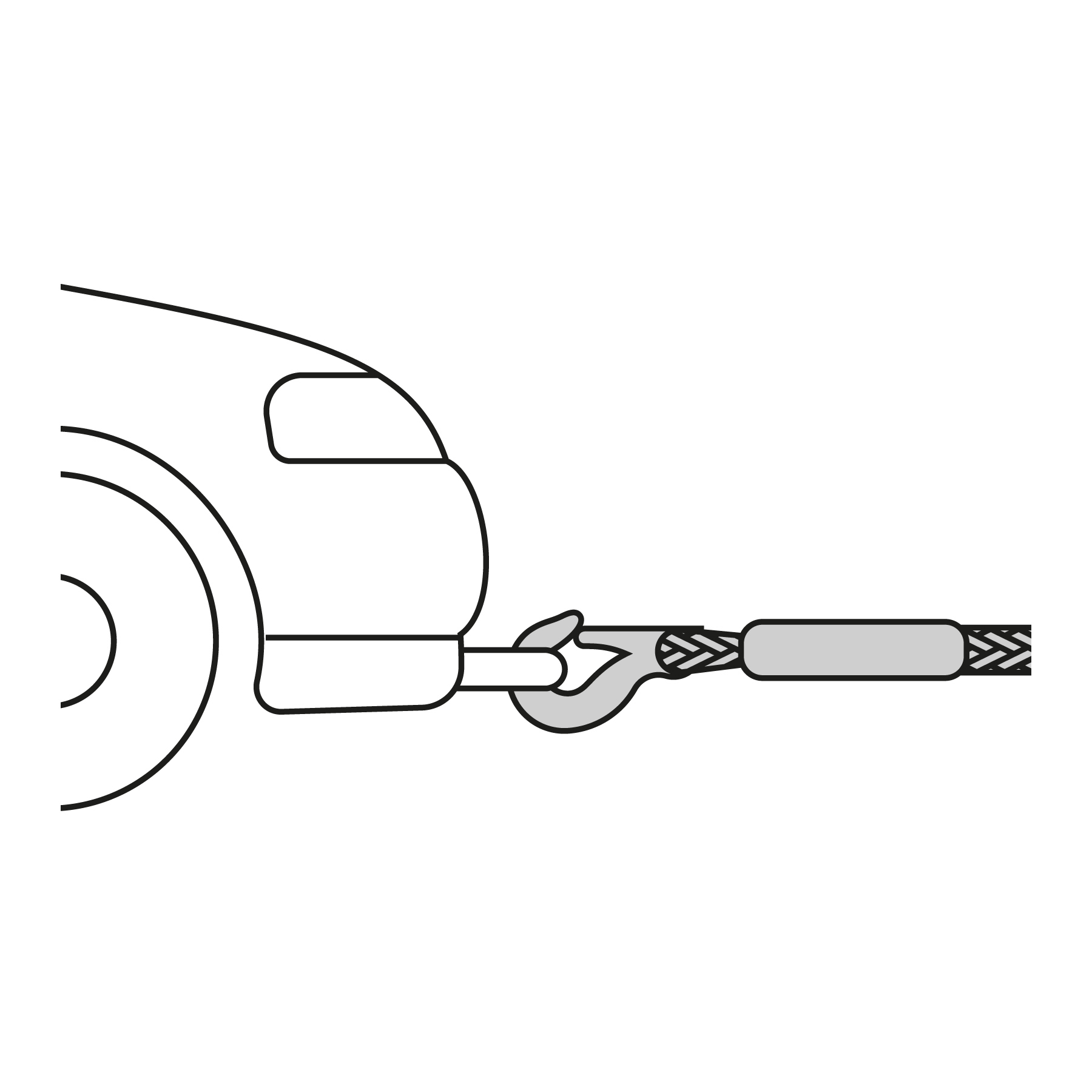 Cuerda con ganchos para remolque, 22 mm x 3.5 m, TRUPER TRUPER
