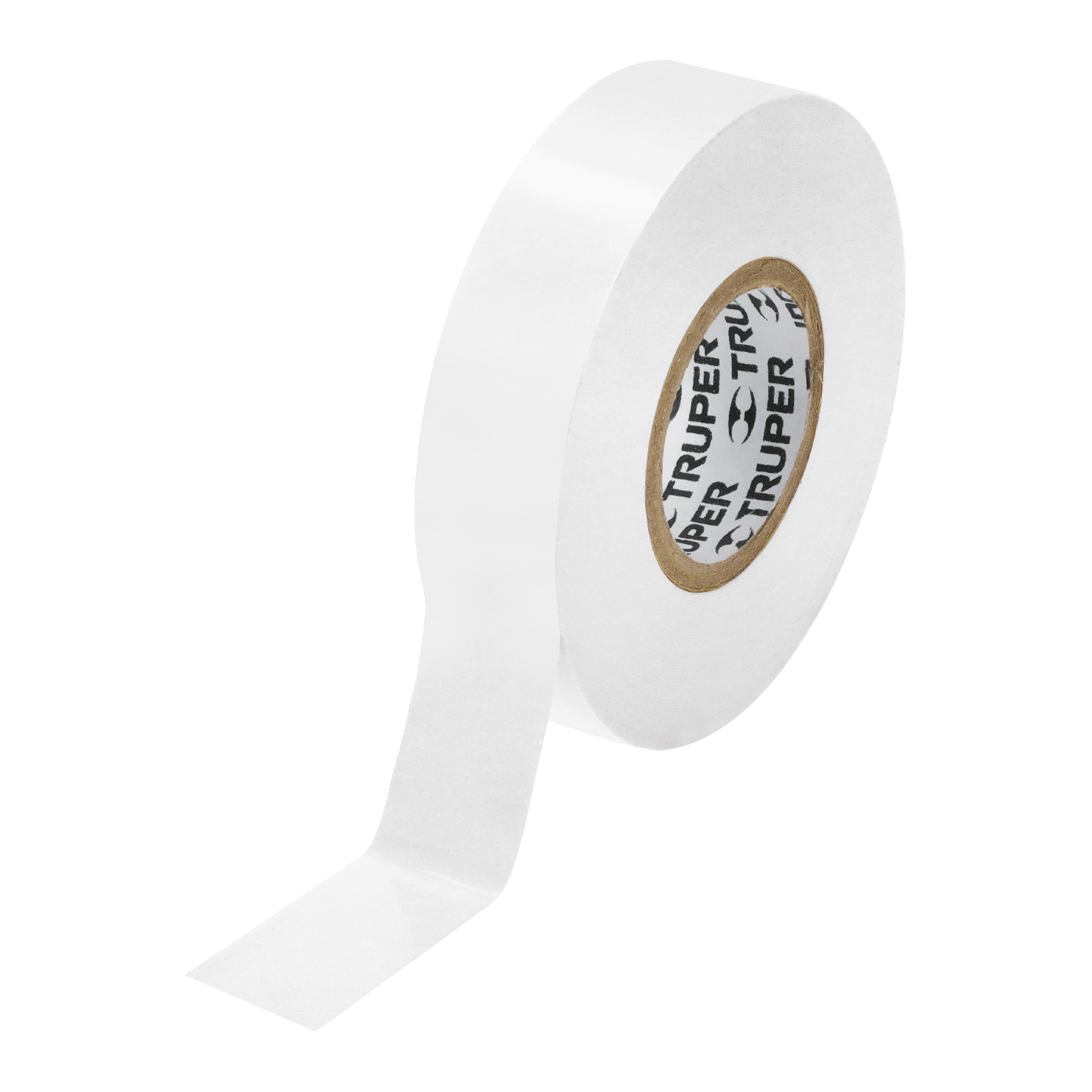 Cinta de aislar de 18 m x 19 mm, blanca, TRUPER TRUPER