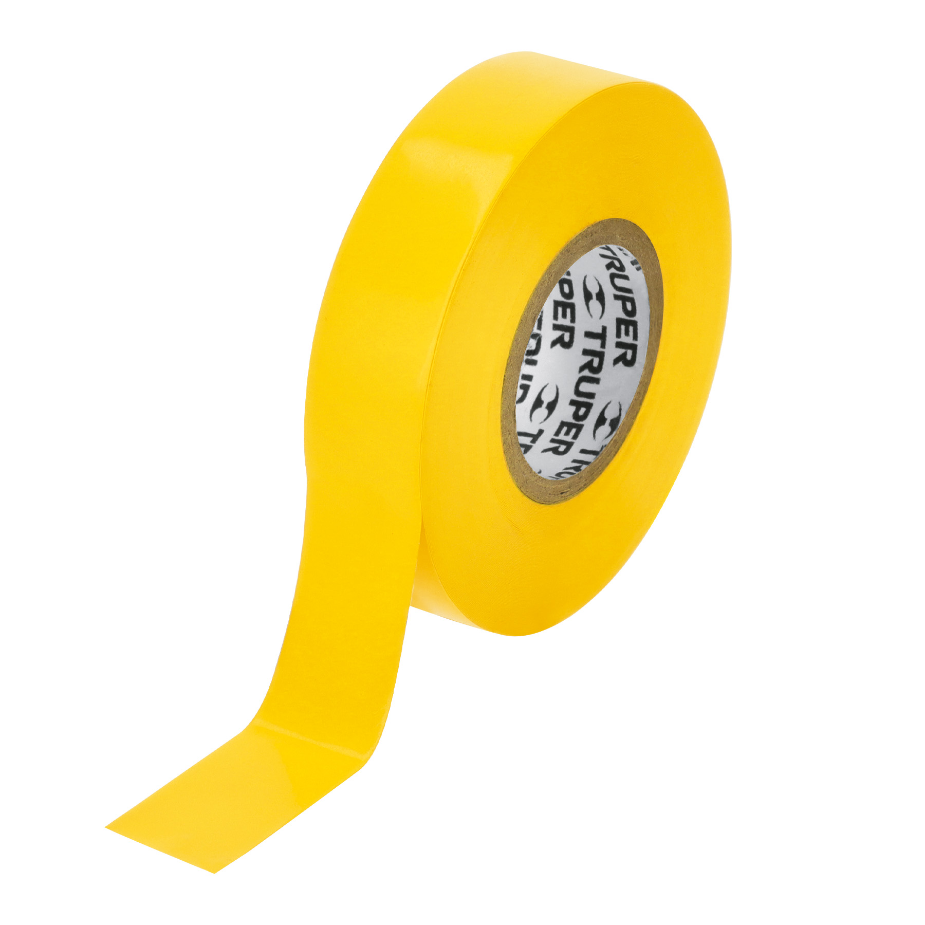 Cinta de aislar de 18 m x 19 mm, amarilla, TRUPER TRUPER