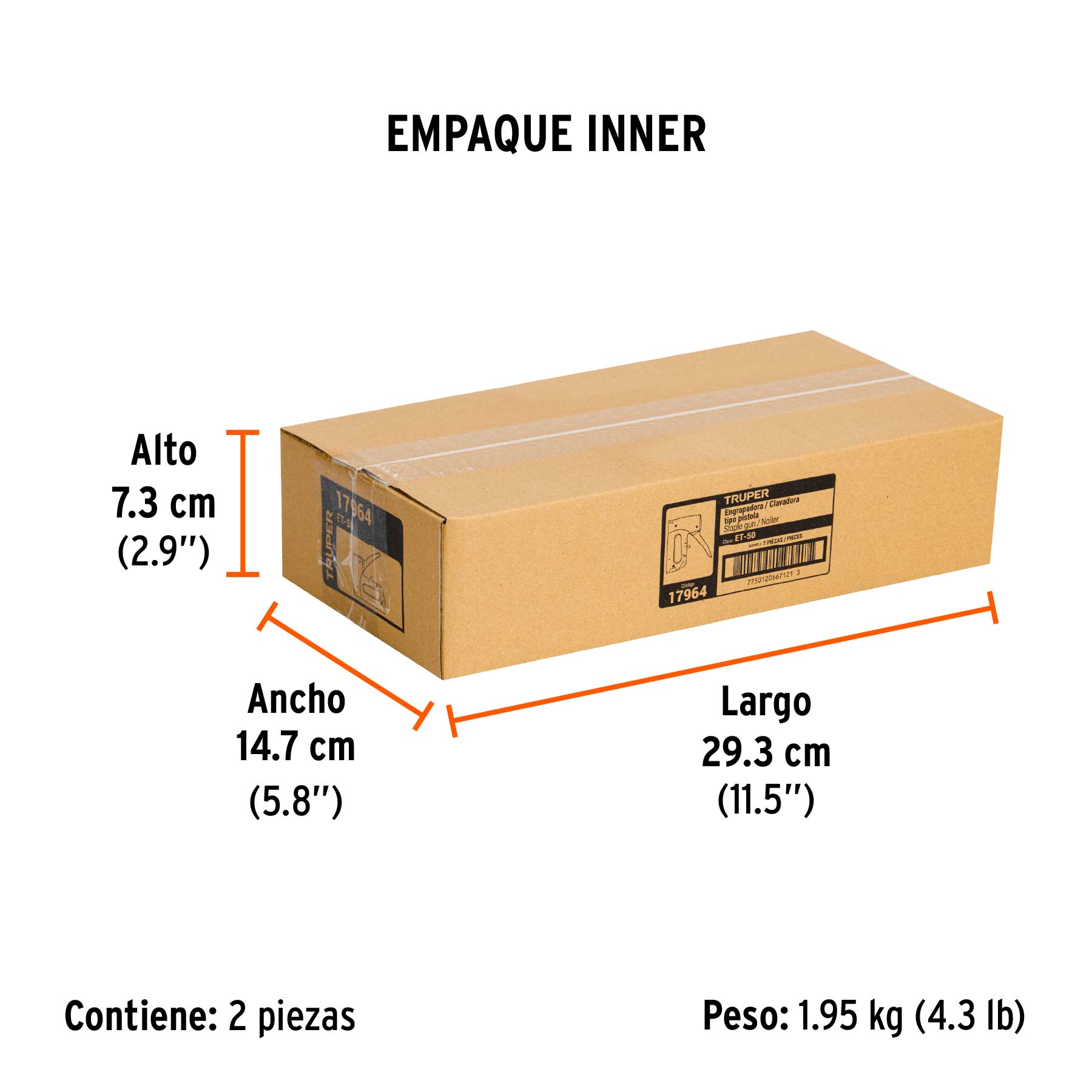Engrapadora / clavadora tipo pistola, TRUPER TRUPER