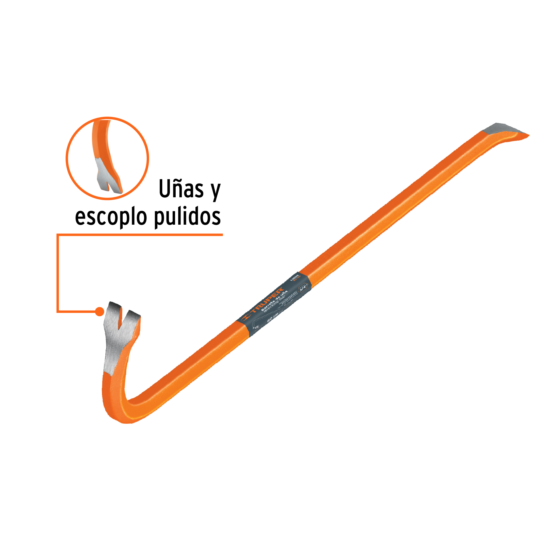 Barreta de uña de 3/4" x 60 cm, TRUPER TRUPER