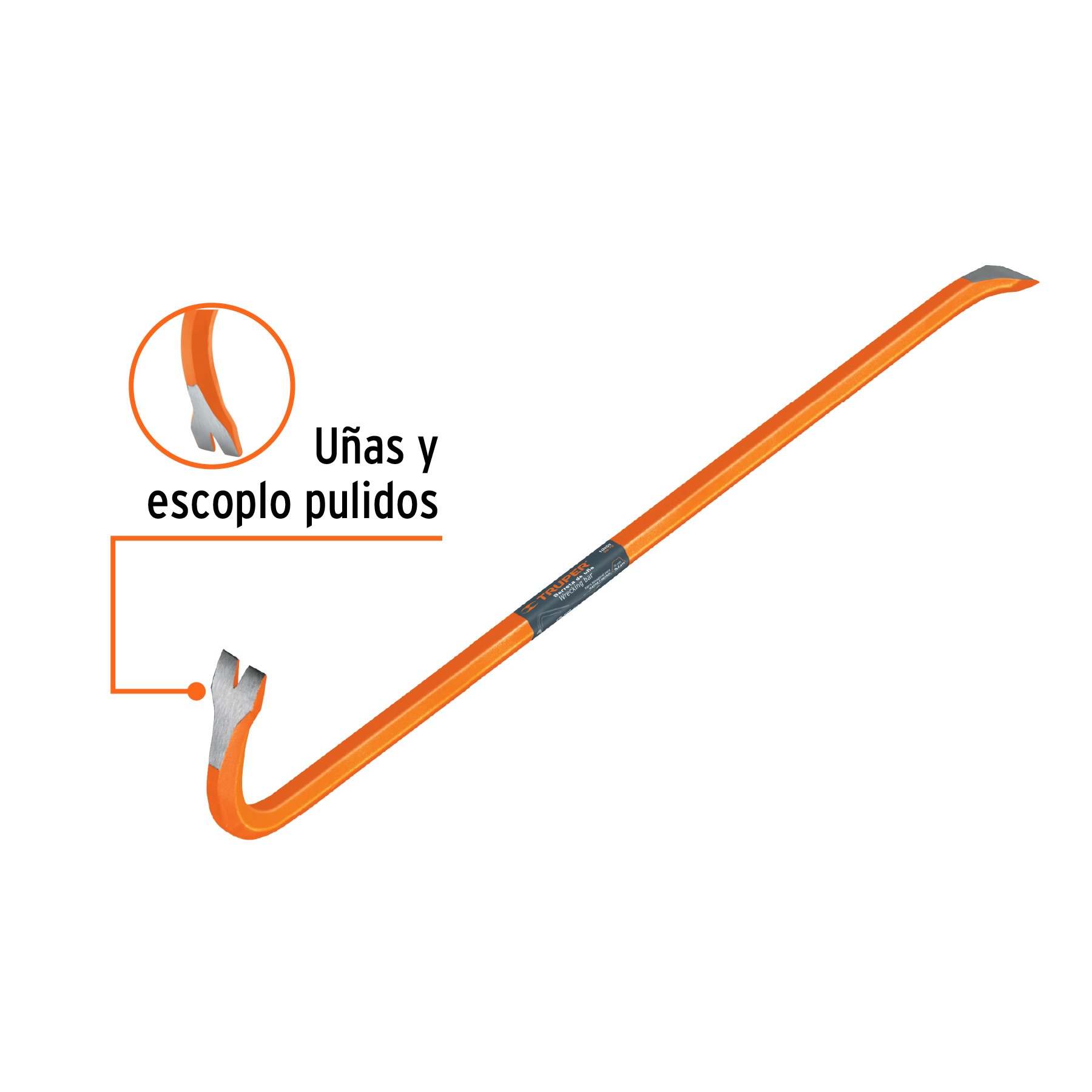 Barreta de uña de 3/4" x 75 cm, TRUPER TRUPER