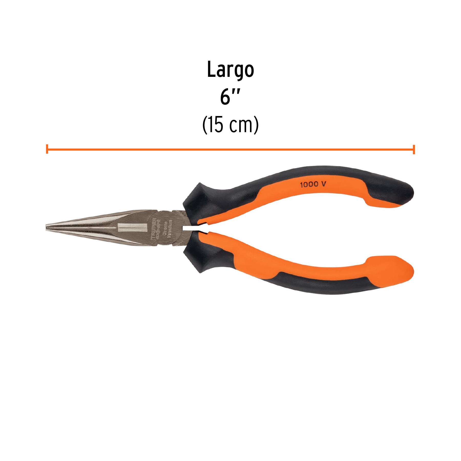 Pinza punta y corte 6" mango Comfort Grip, TRUPER EXPERT TRUPER