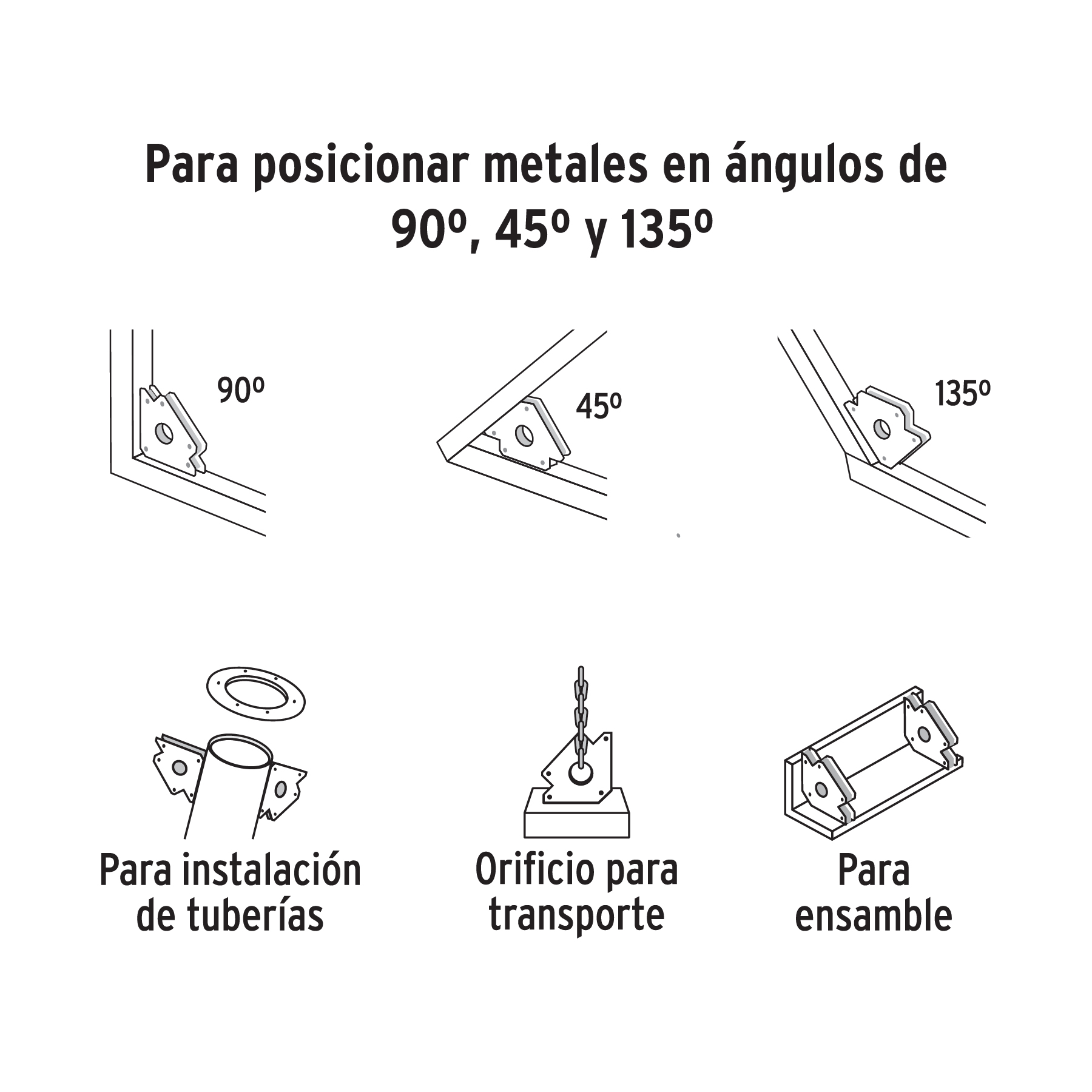 Escuadra magnética para soldar de 4", carga 22 kg, TRUPER TRUPER