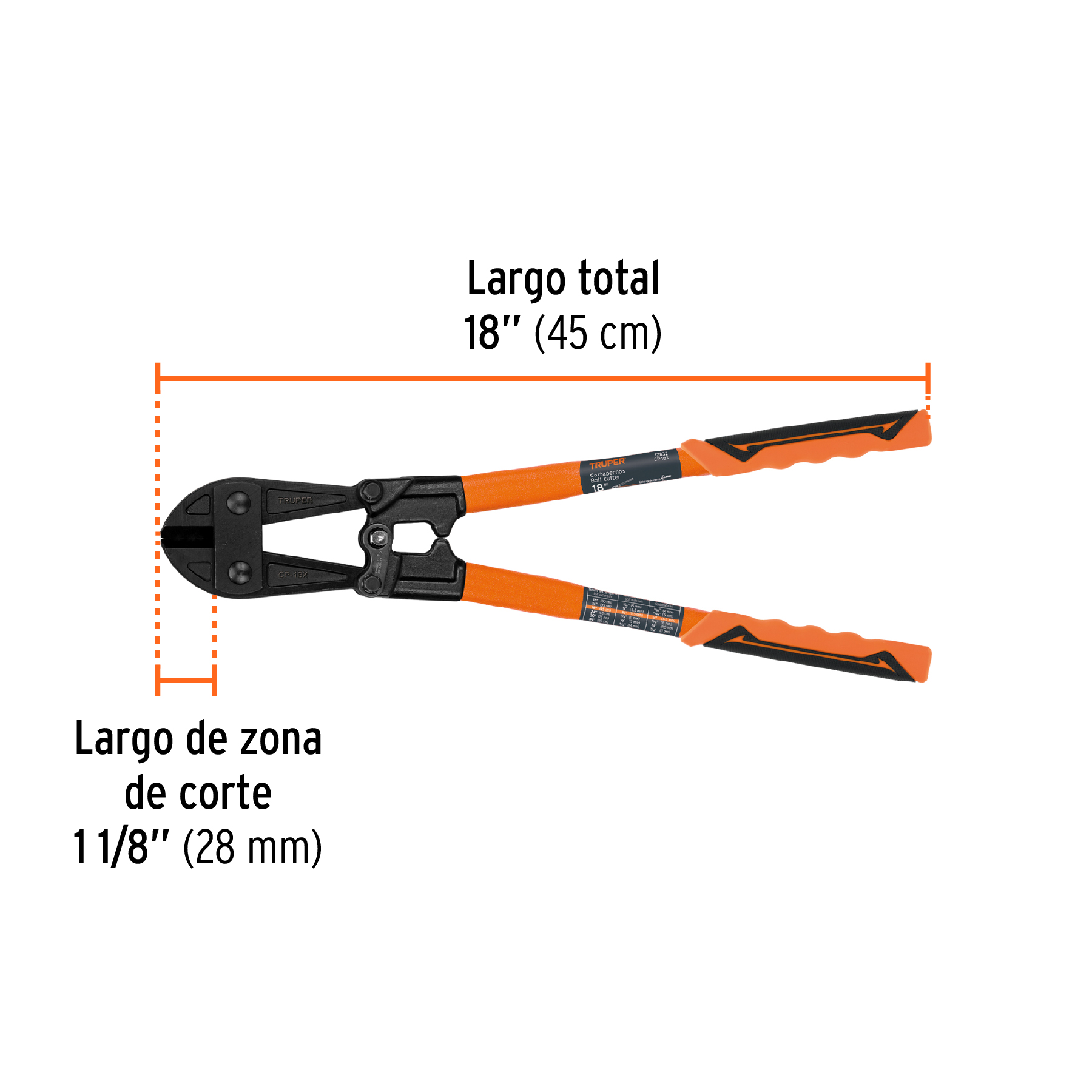 Cortapernos 18", profesional, TRUPER TRUPER