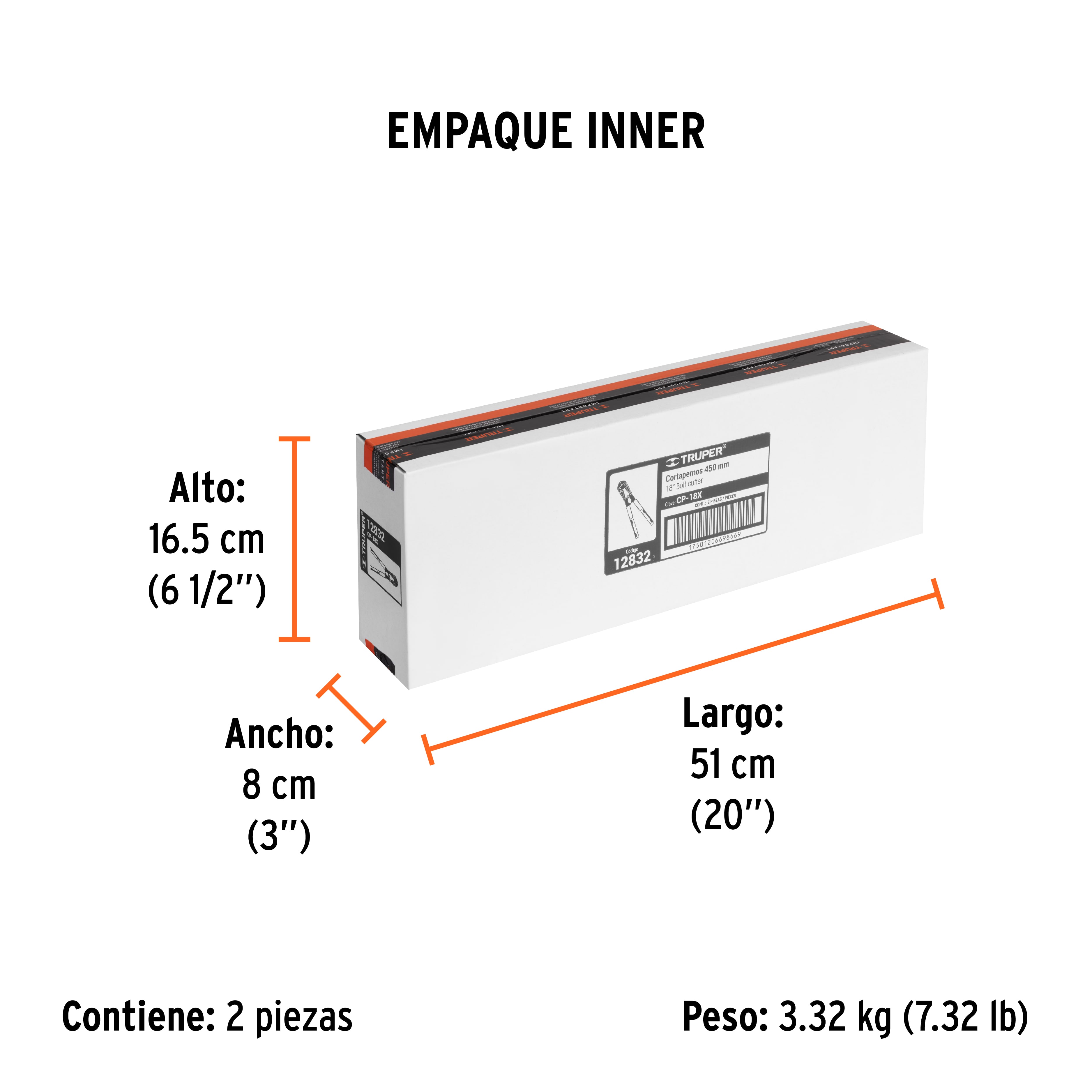 Cortapernos 18", profesional, TRUPER TRUPER