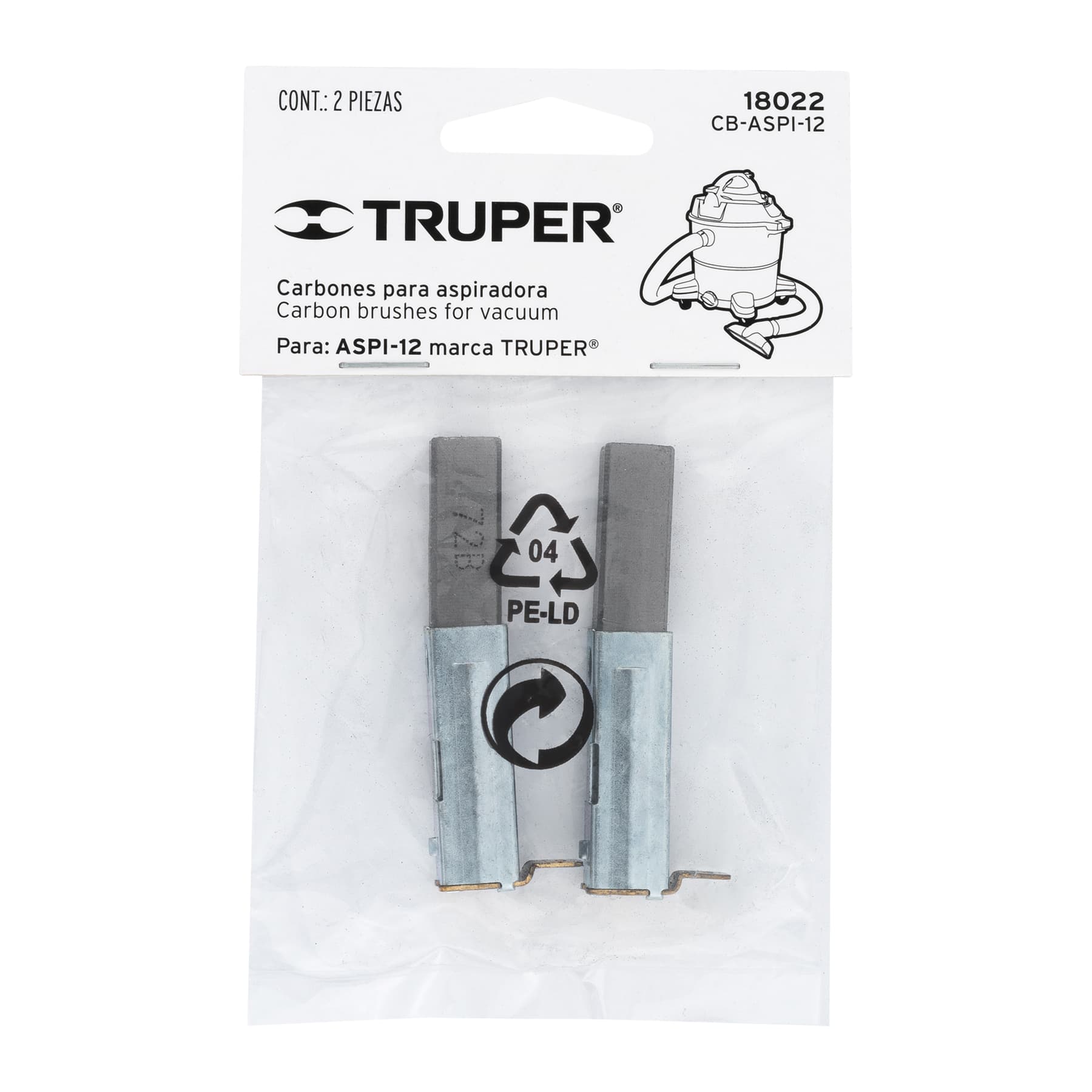 Bolsa con 2 carbones de repuesto para ASPI-12, TRUPER TRUPER