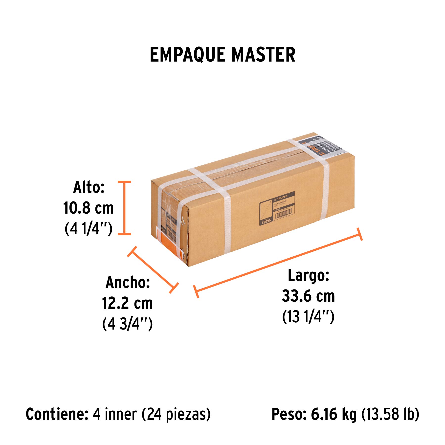 Cincel de punta SDS Plus de 10", TRUPER TRUPER
