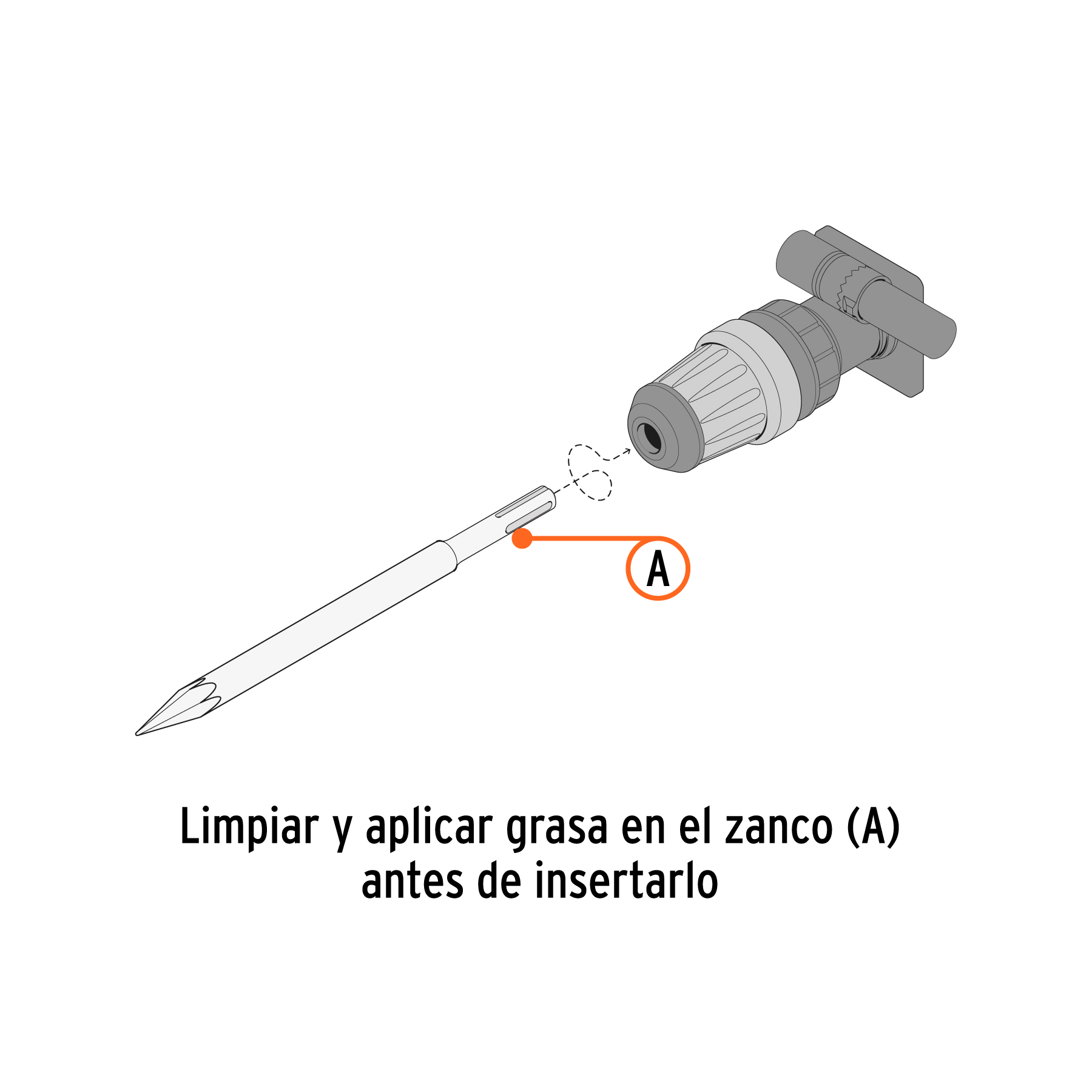 Cincel plano delgado SDS Plus 3/4" x 10", TRUPER TRUPER