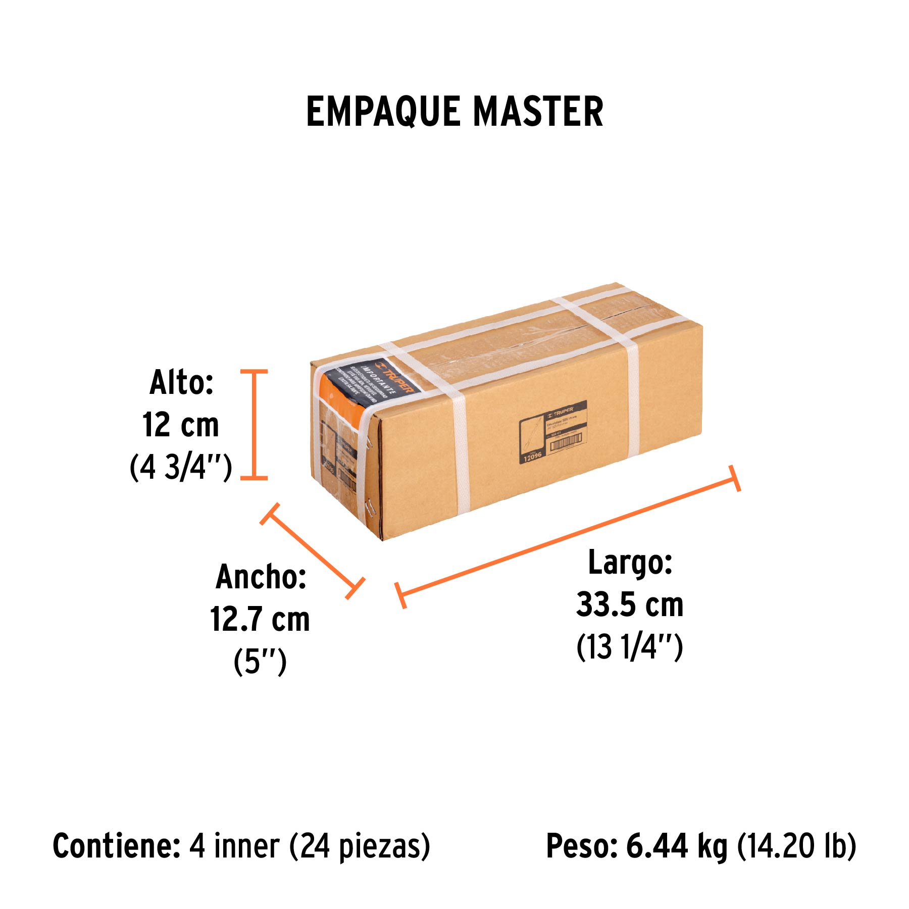 Cincel plano delgado SDS Plus 3/4" x 10", TRUPER TRUPER