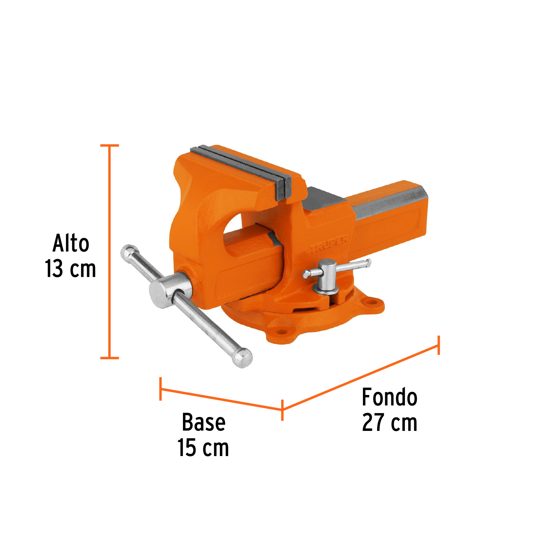 Tornillo de banco 4" tipo europeo de hierro nodular, TRUPER TRUPER