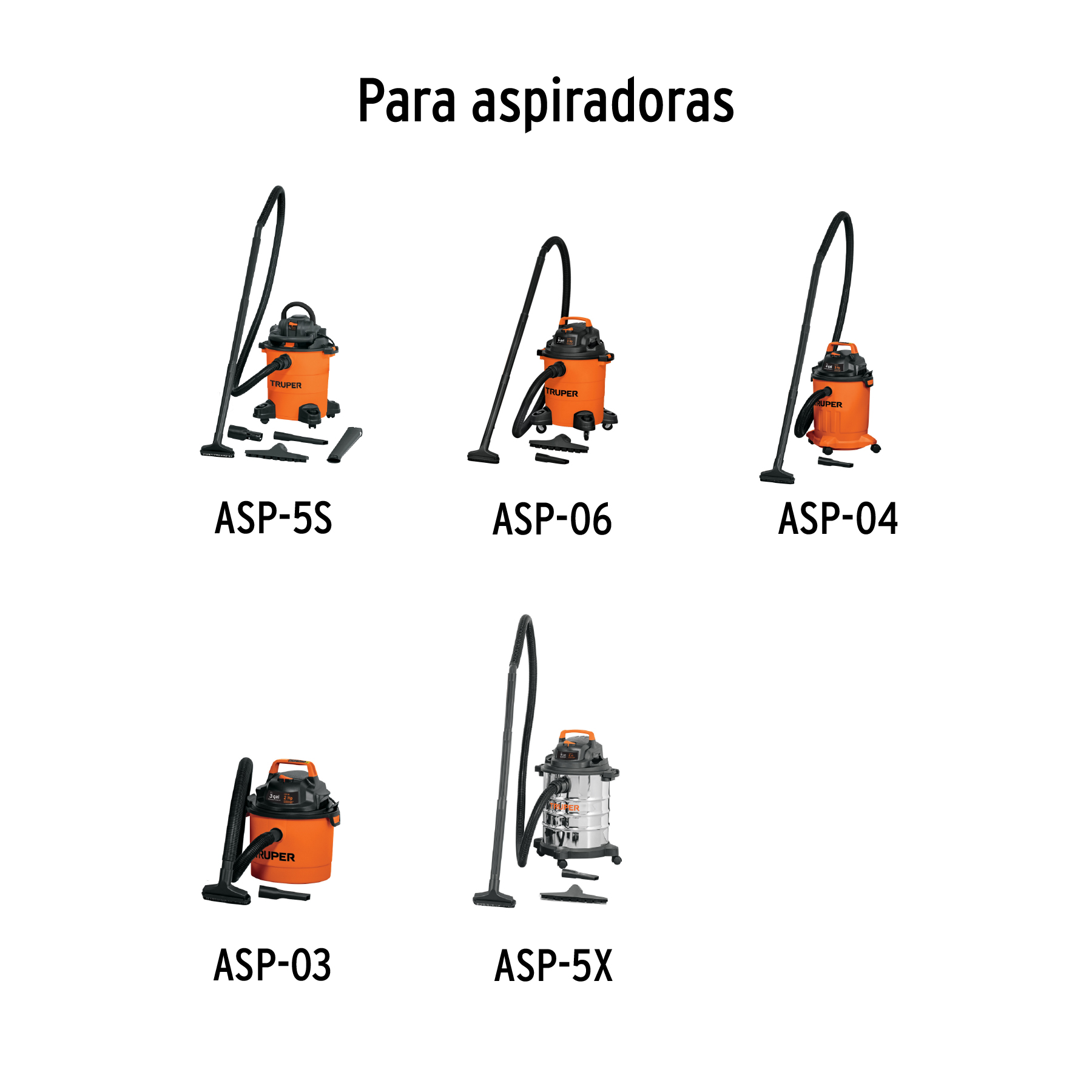 Manguera de 1.9 m para aspiradoras 3, 4, 5 y 6 gal, TRUPER TRUPER