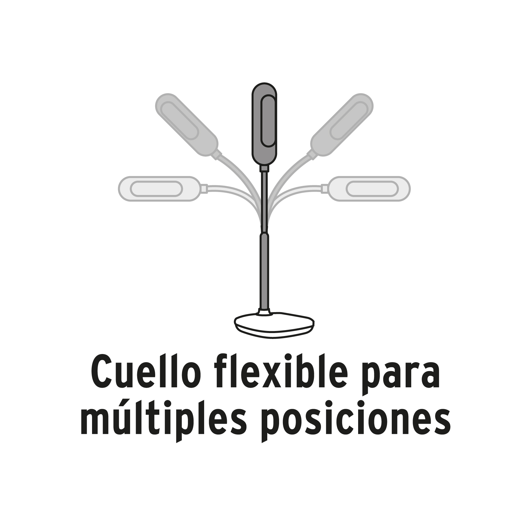 Lámpara de LED 5W cuello flexible para escritorio, VOLTECK TRUPER
