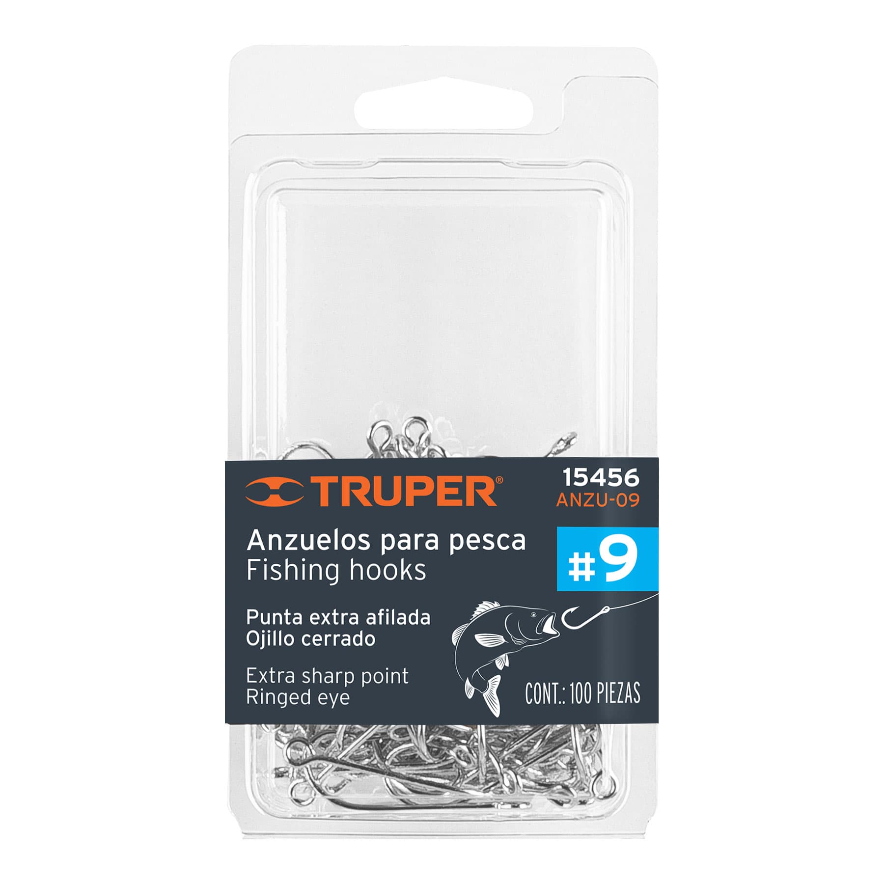 Blíster con 100 anzuelos para pesca 9, TRUPER TRUPER