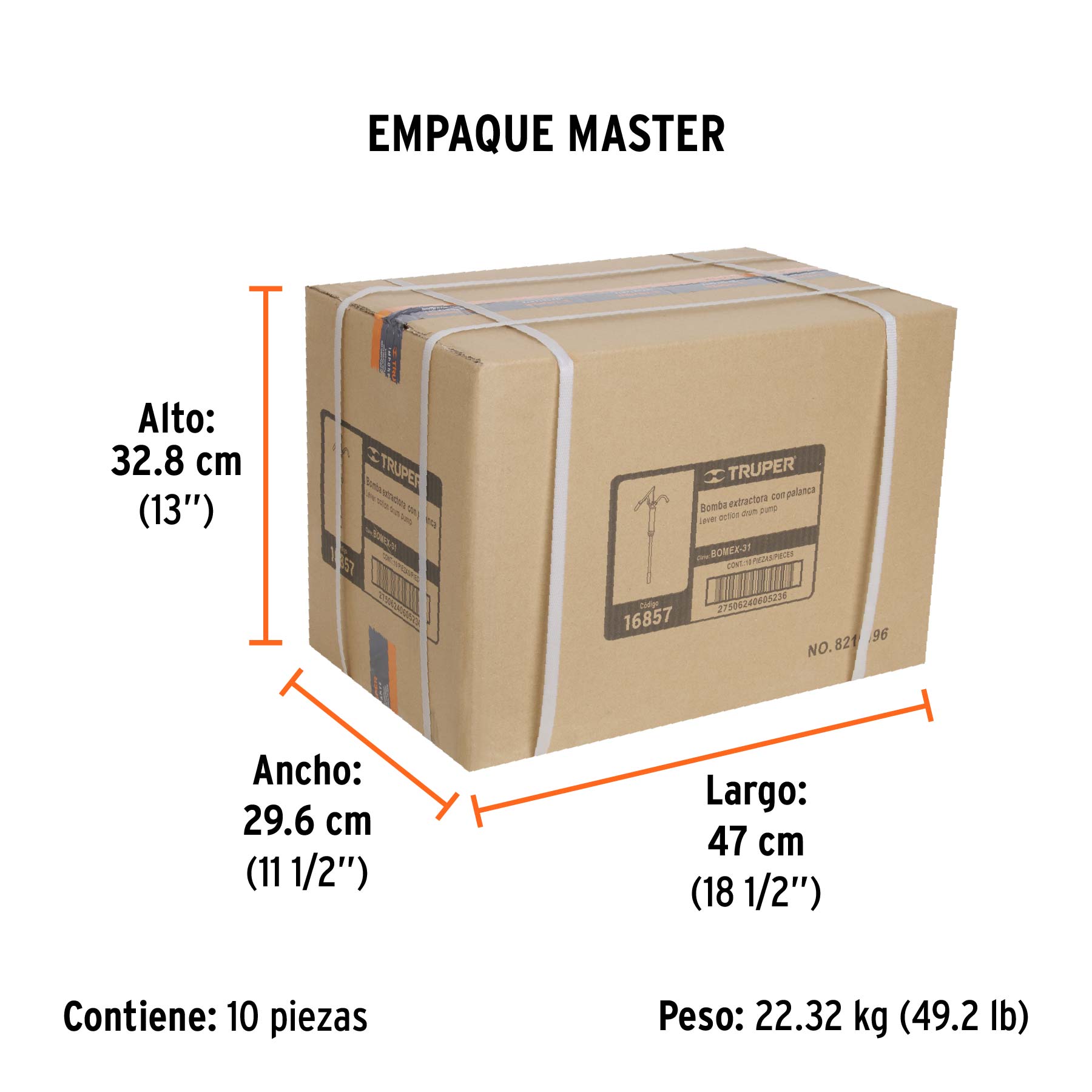 Bomba manual extractora de aceites con palanca, TRUPER TRUPER