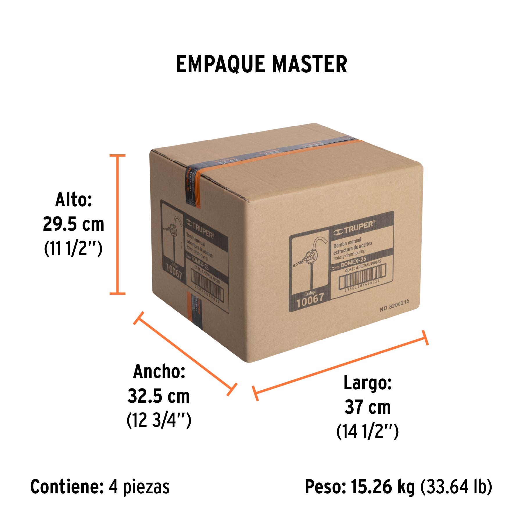 Bomba manual extractora de aceites con manivela, TRUPER TRUPER
