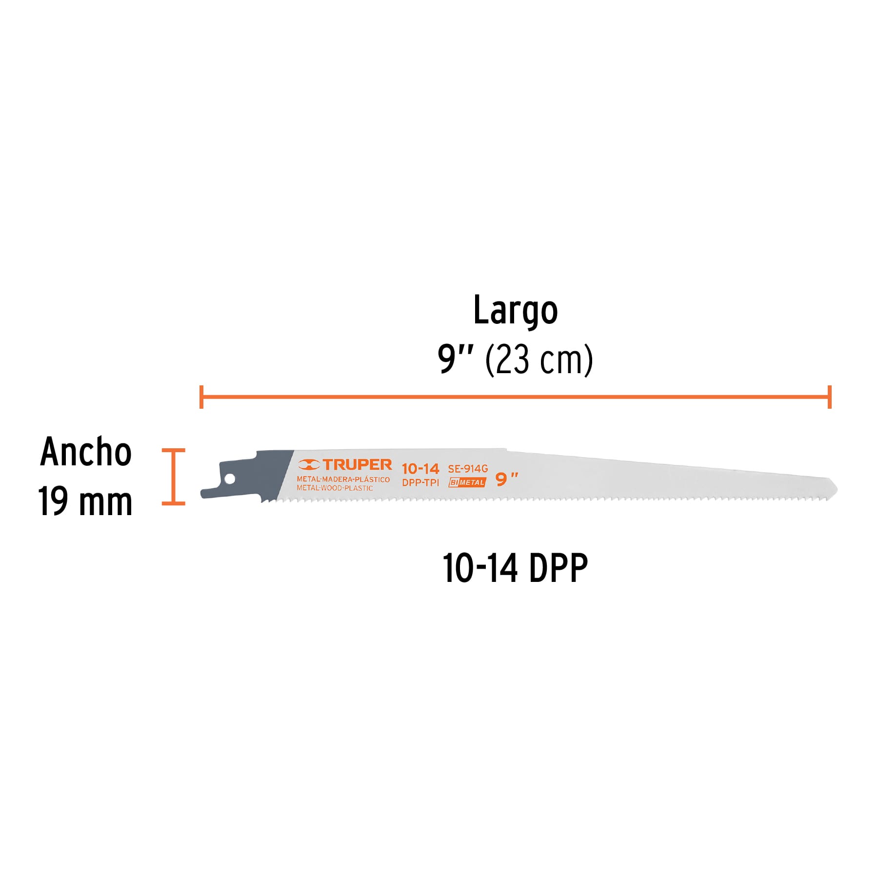 Blíster con 2 seguetas sierra sable 9" 10-14 DPP uso general TRUPER