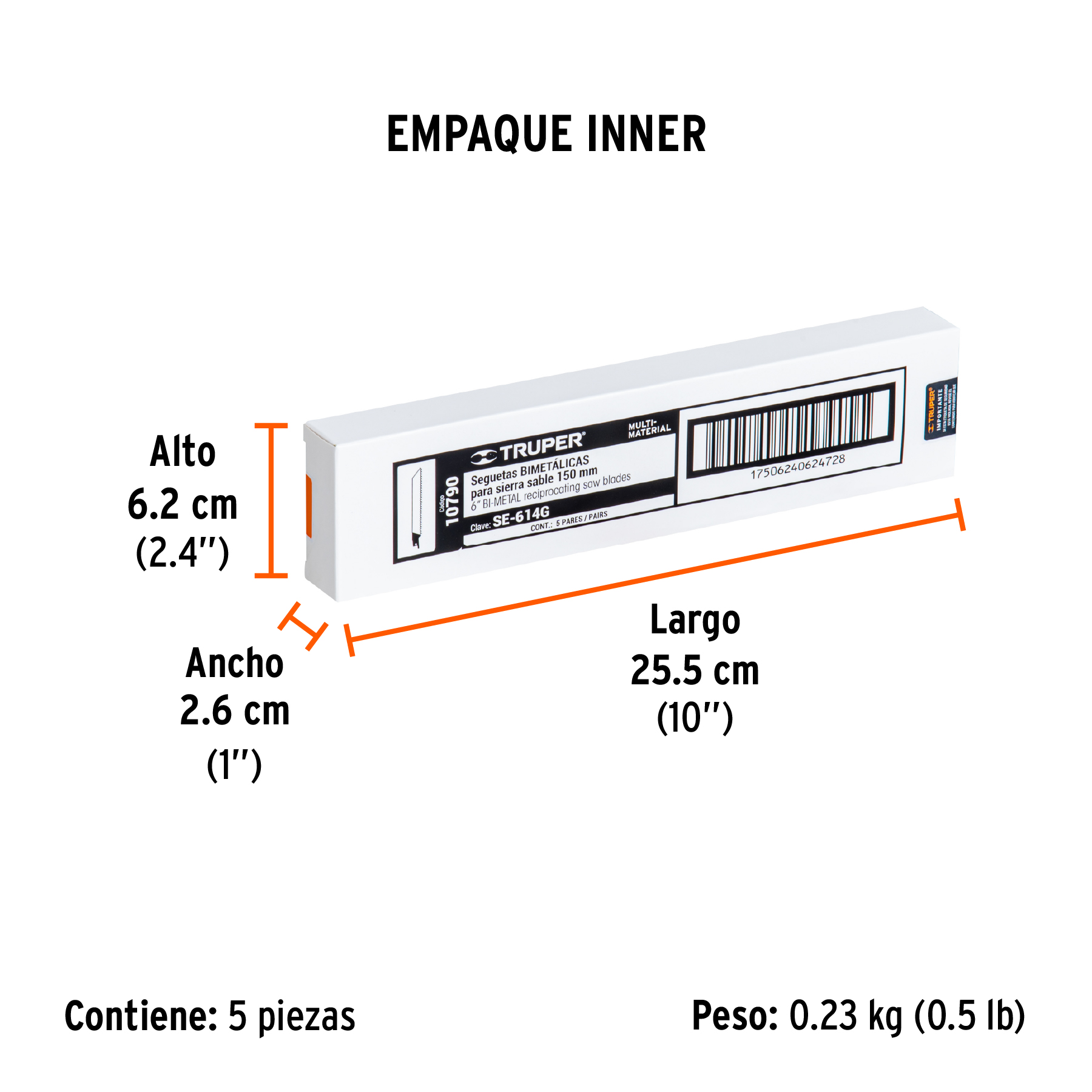 Blíster con 2 seguetas sierra sable 6" 10-14 DPP uso general TRUPER